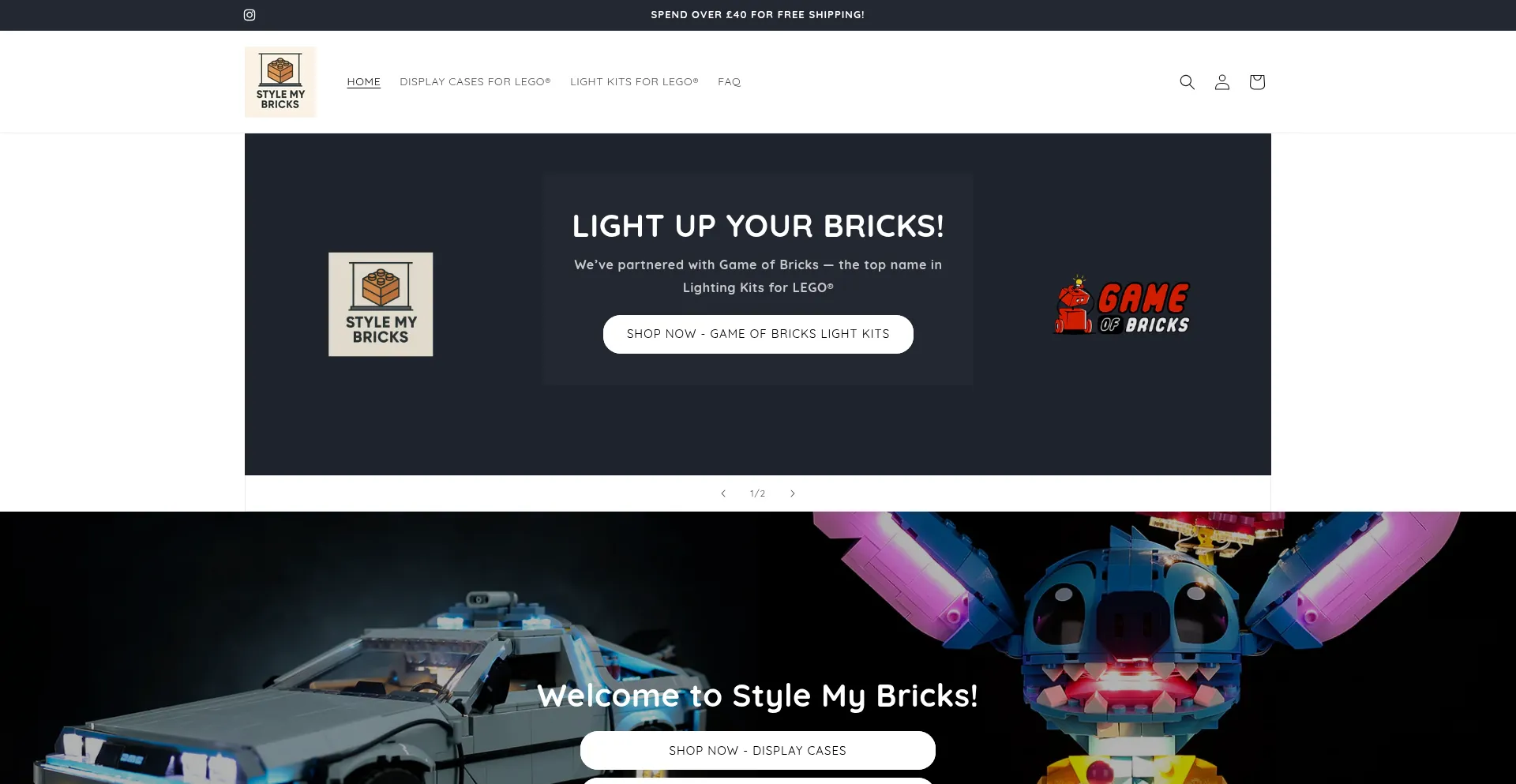 Website screenshot of Stylemybricks.co.uk