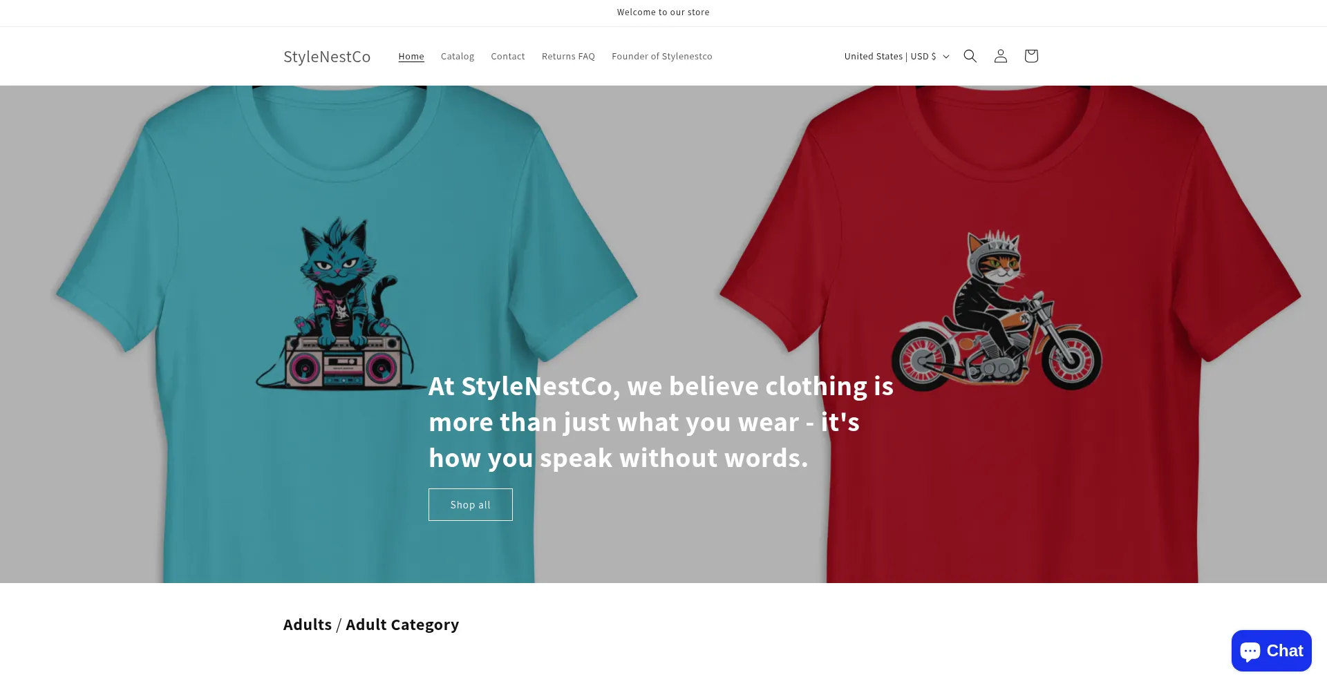 Website screenshot of Stylenestco.com