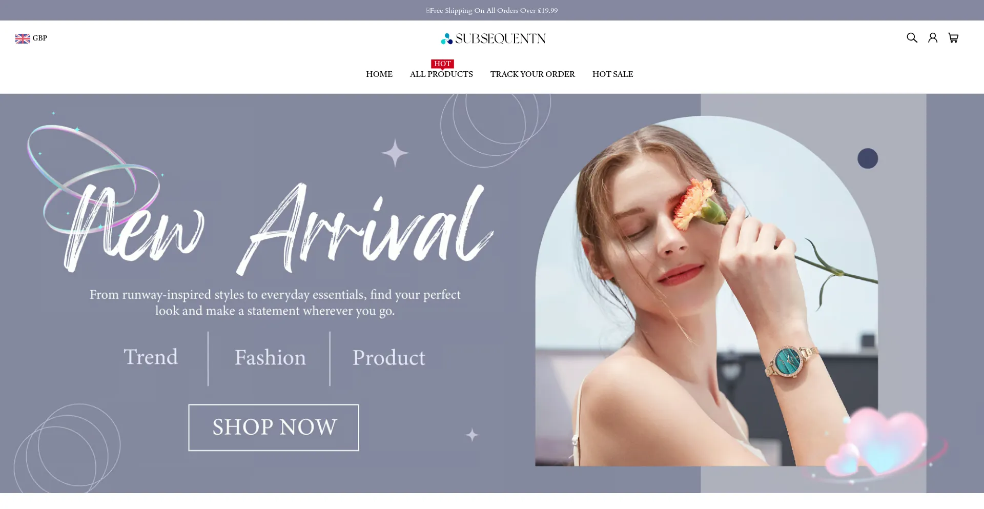 Website screenshot of Subsequentn.com