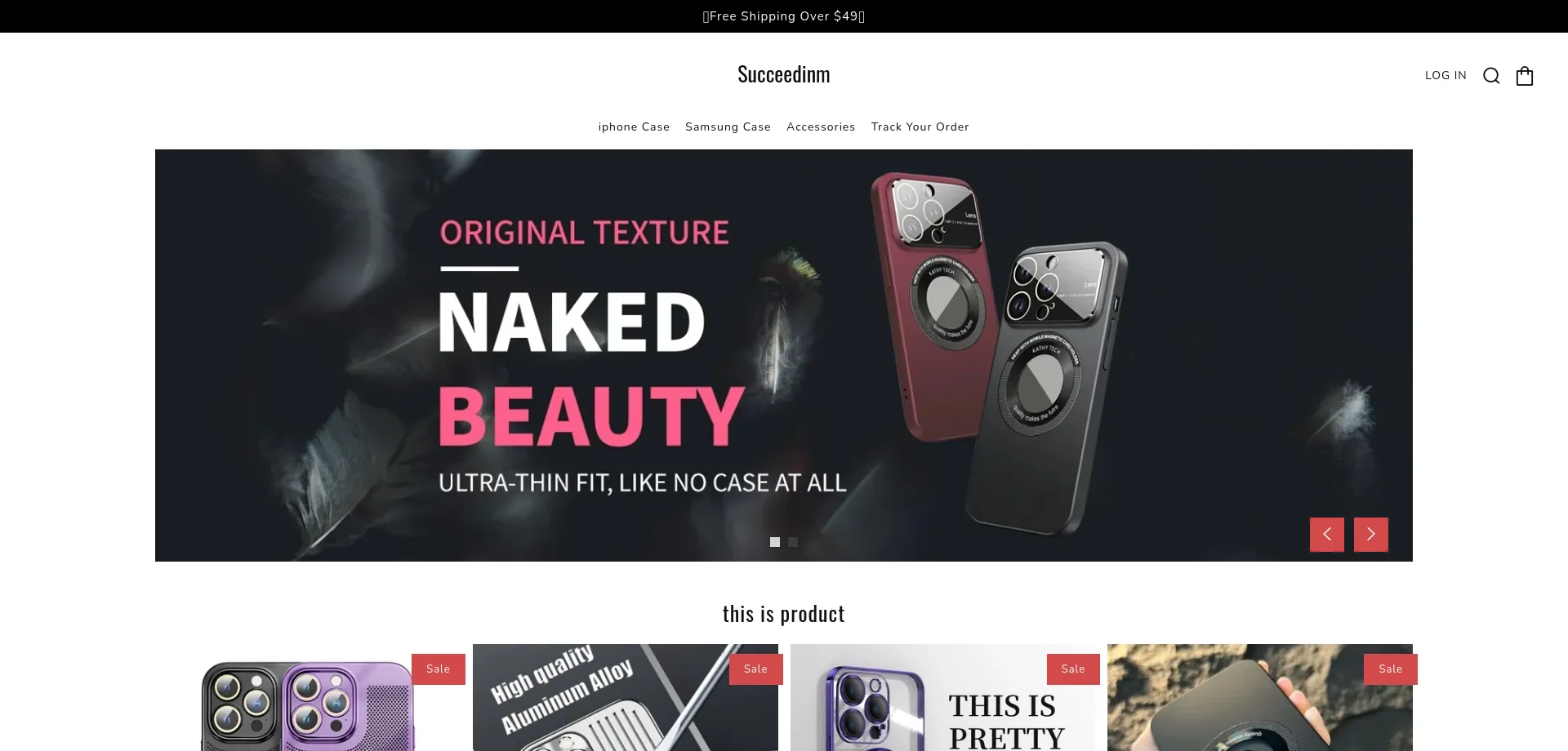 Website screenshot of Succeedinm.com