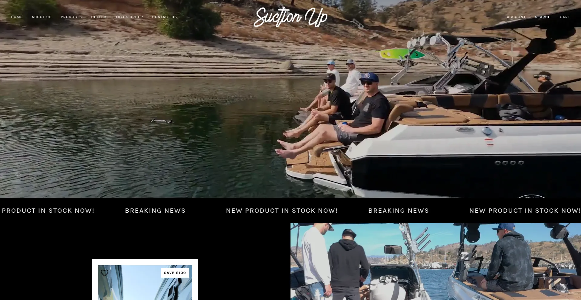 Website screenshot of Suctionup.com