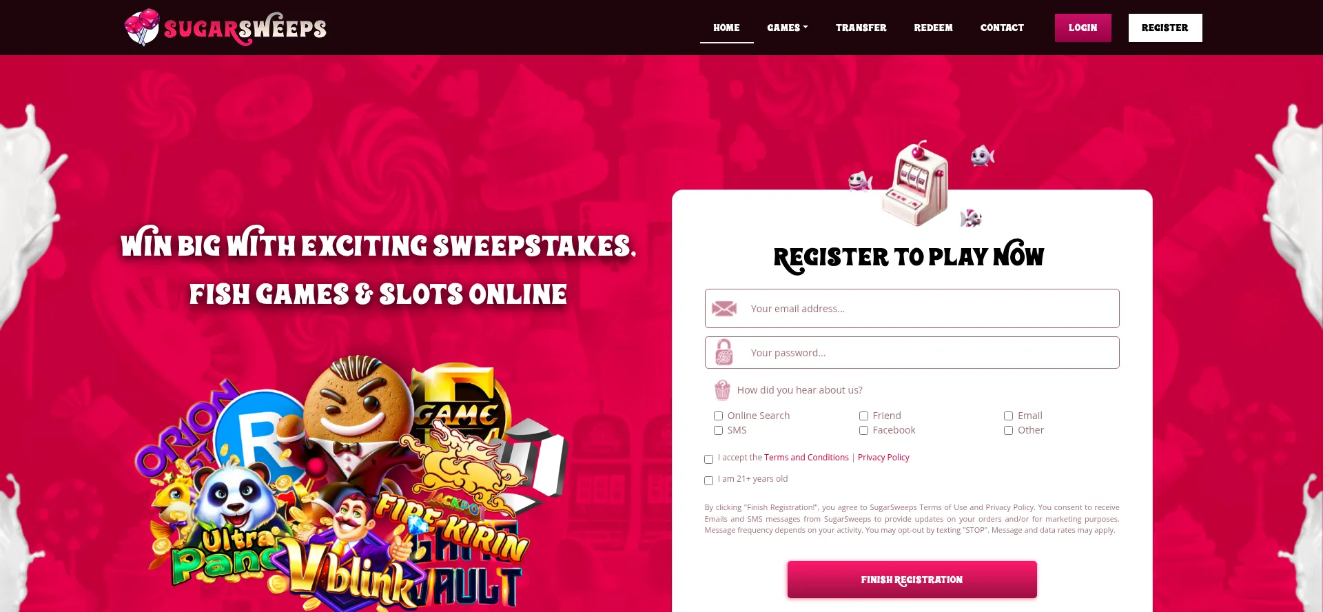 Sugarsweeps.com Screenshot