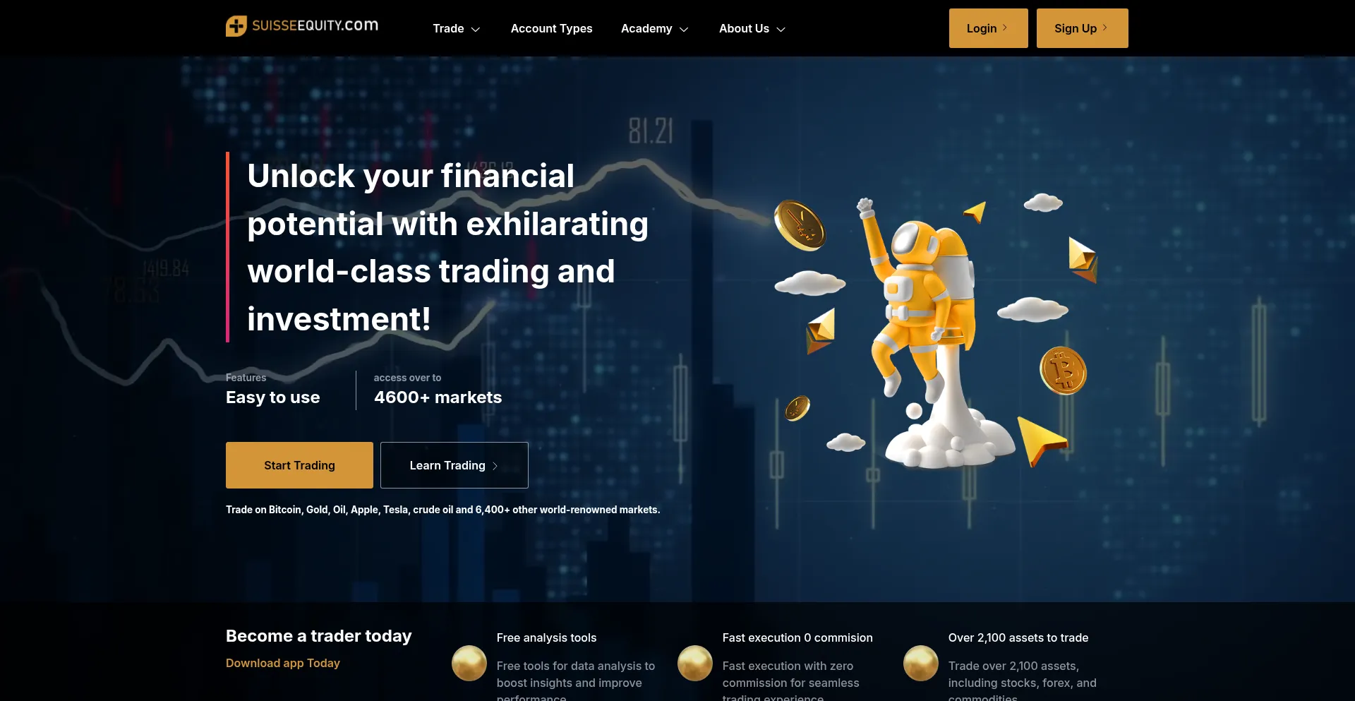 Website screenshot of Suisseequity.com