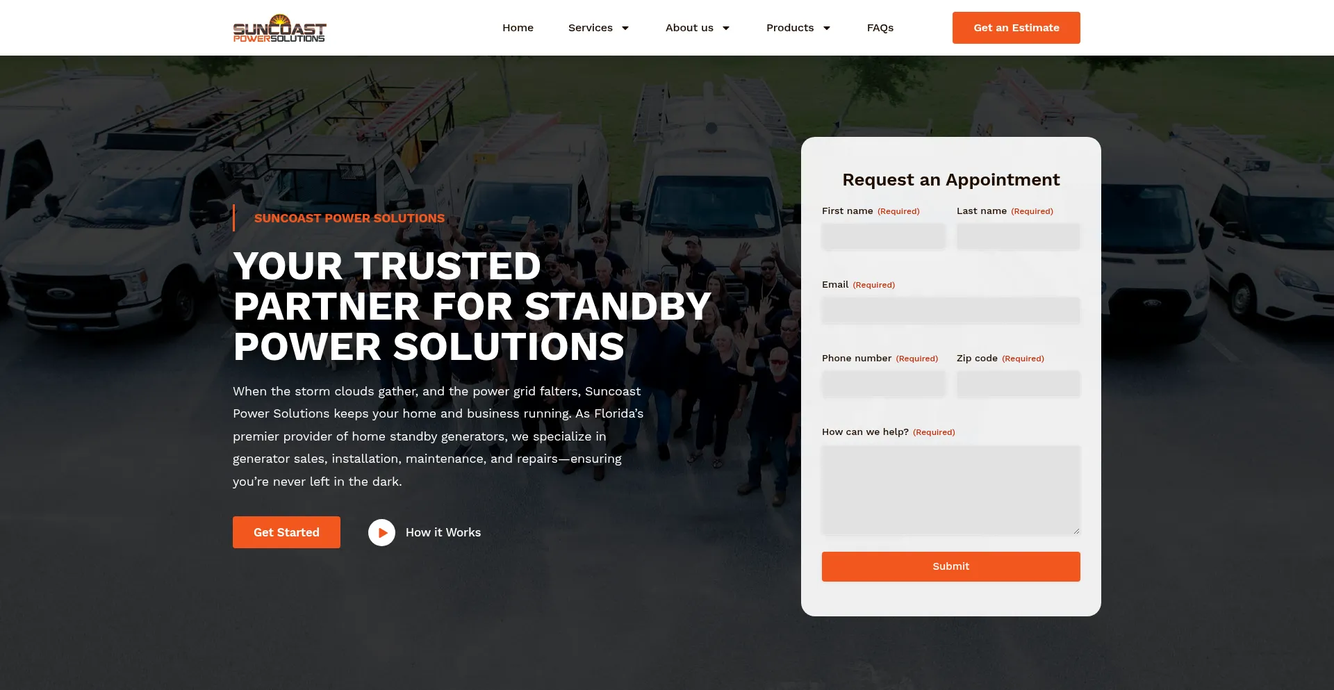 Suncoastpowersolutions.com Screenshot