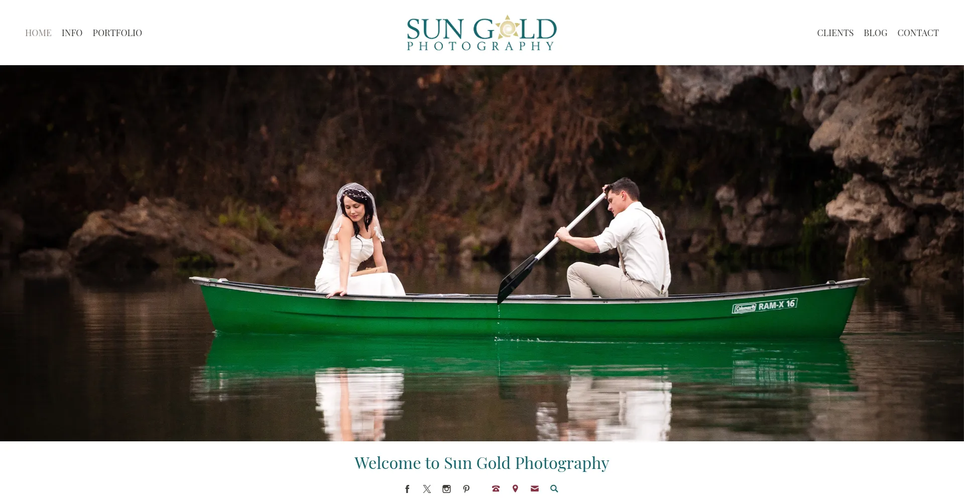 Website screenshot of Sungoldphotography.com