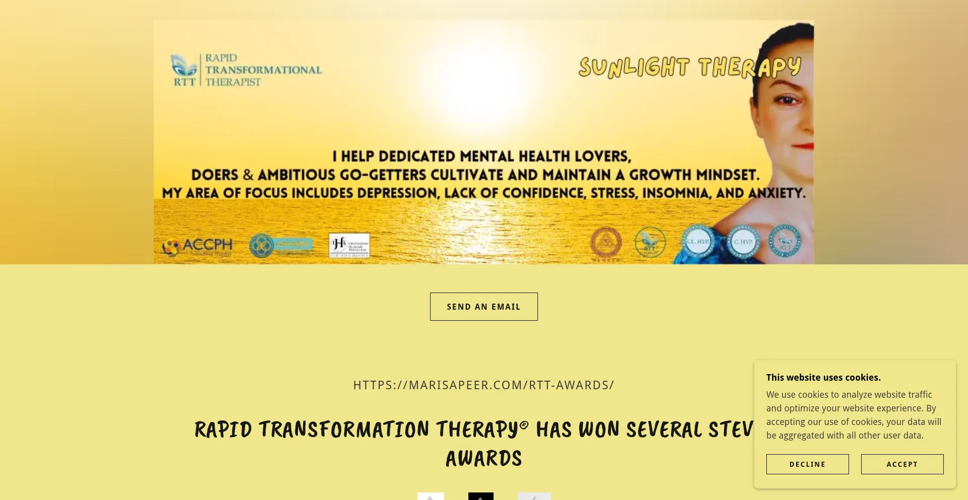 Website screenshot of Sunlighttherapy.eu