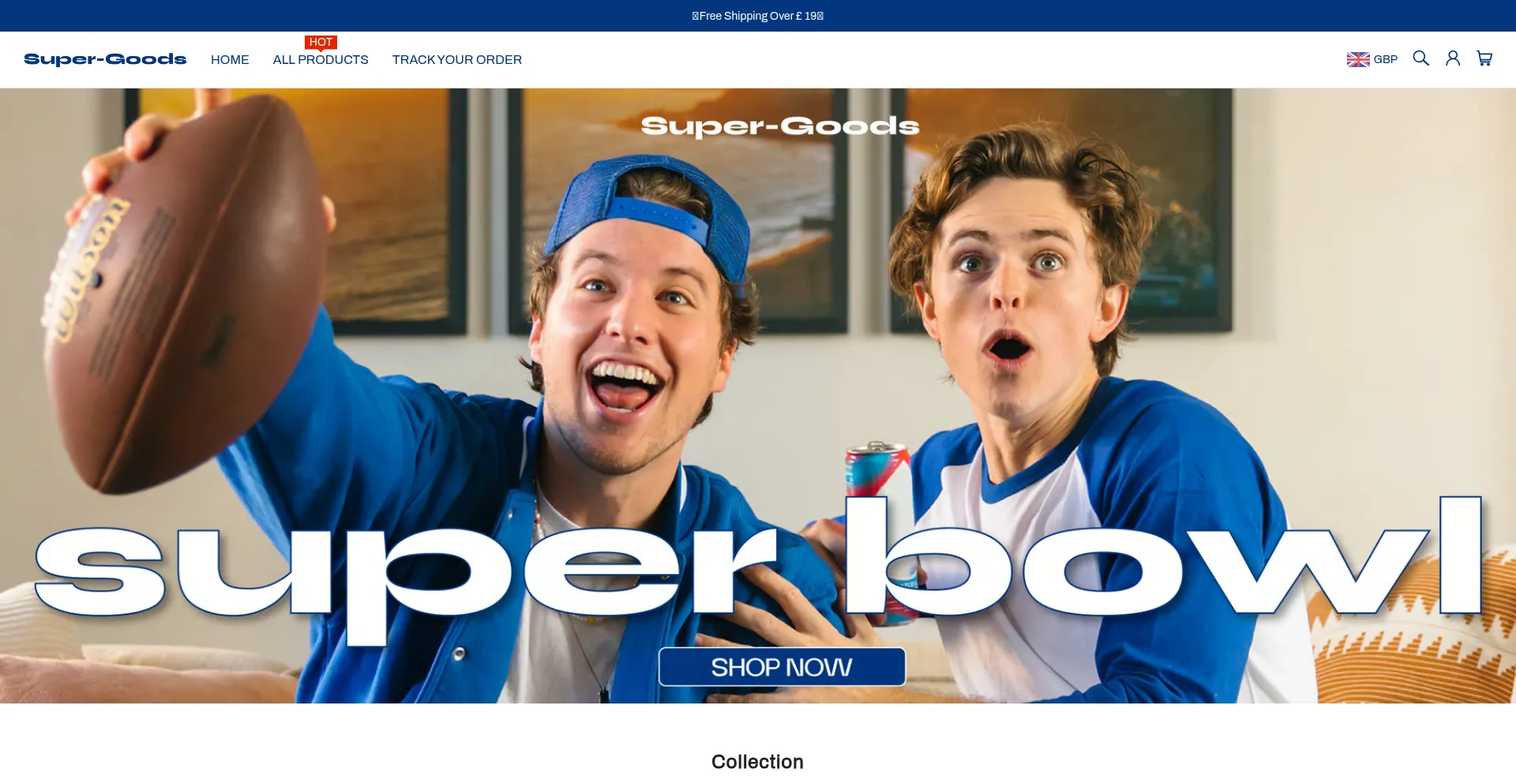 Website screenshot of Super-goods.uk