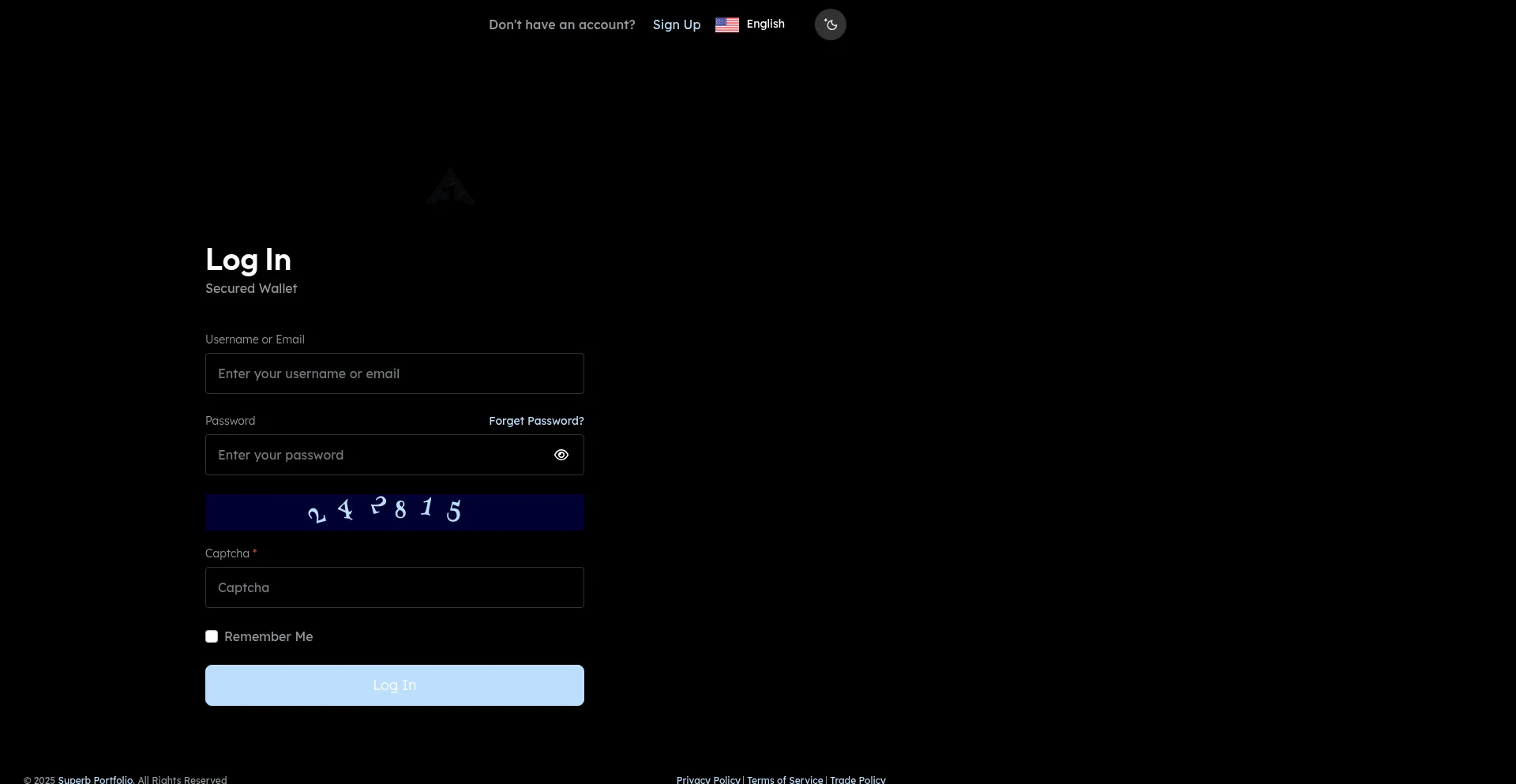 Website screenshot of Superbportfolio.com