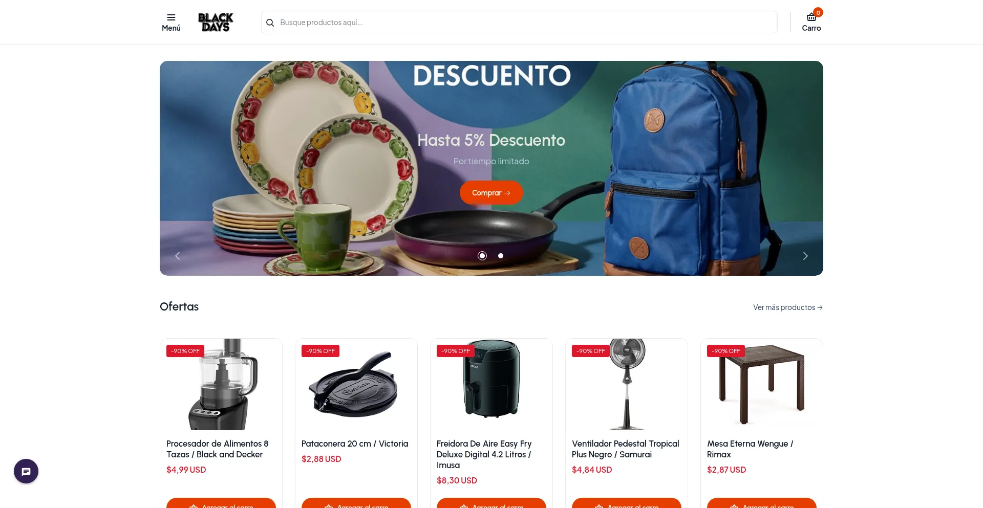 Website screenshot of Superdescuentoscolombia.com