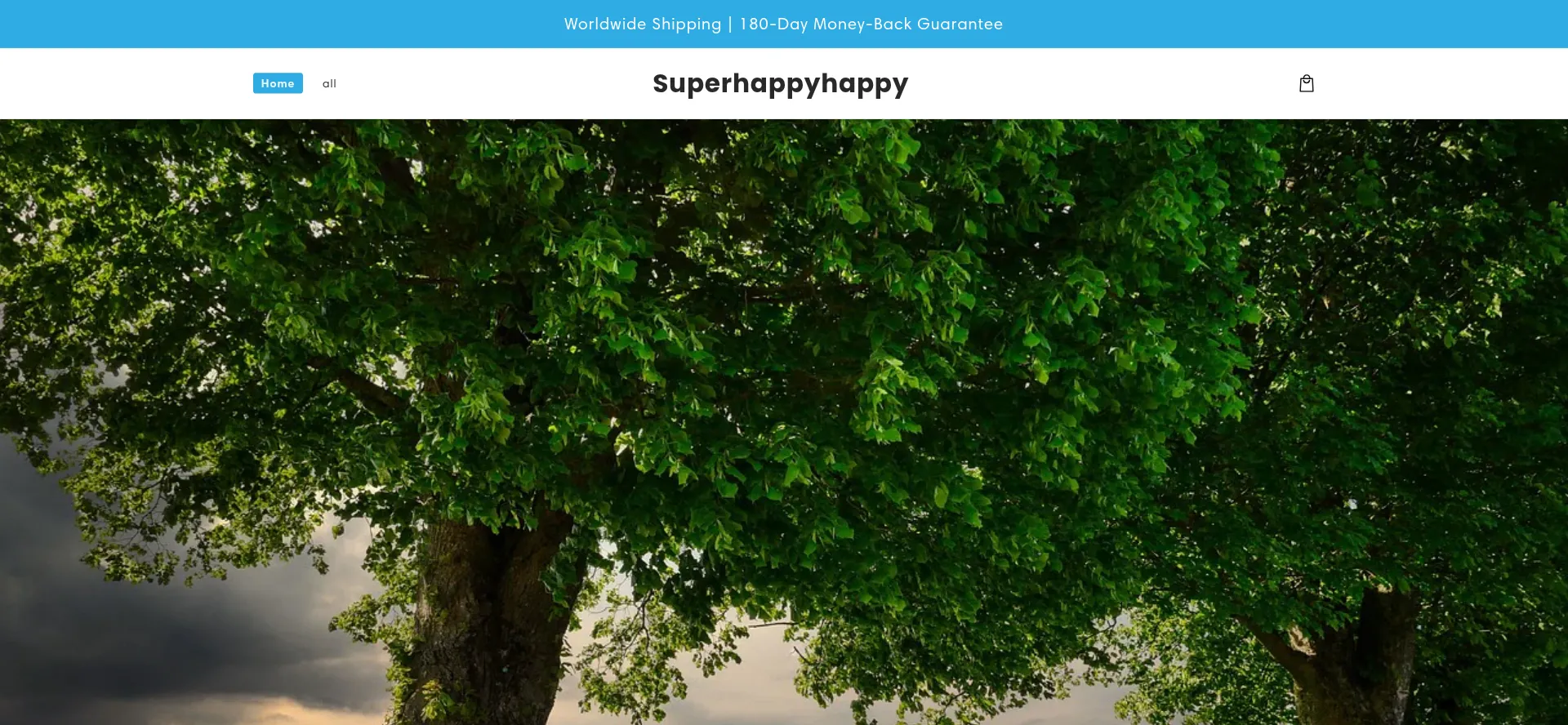 Website screenshot of Superhappyhappy.com