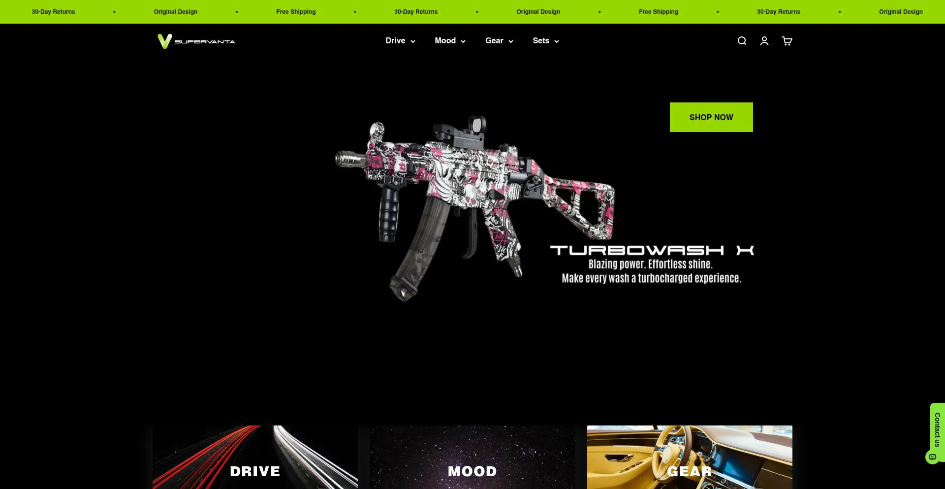 Website screenshot of Supervanta.com