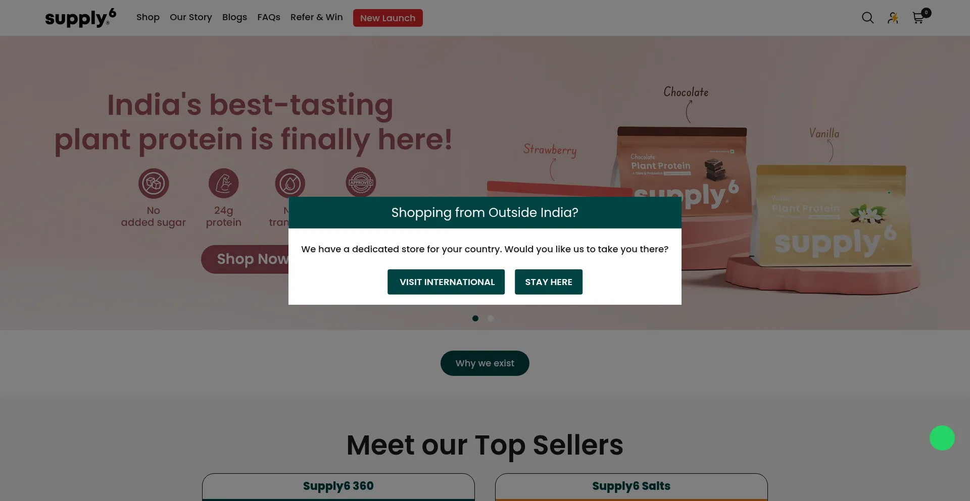 Website screenshot of Supplysix.com