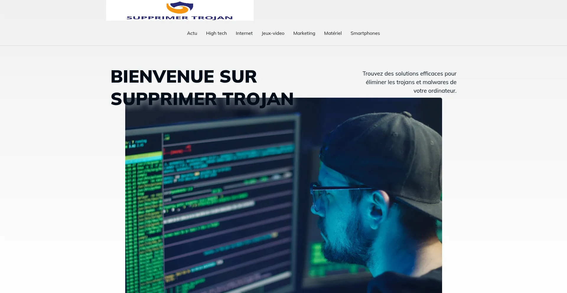 Website screenshot of Supprimer-trojan.com