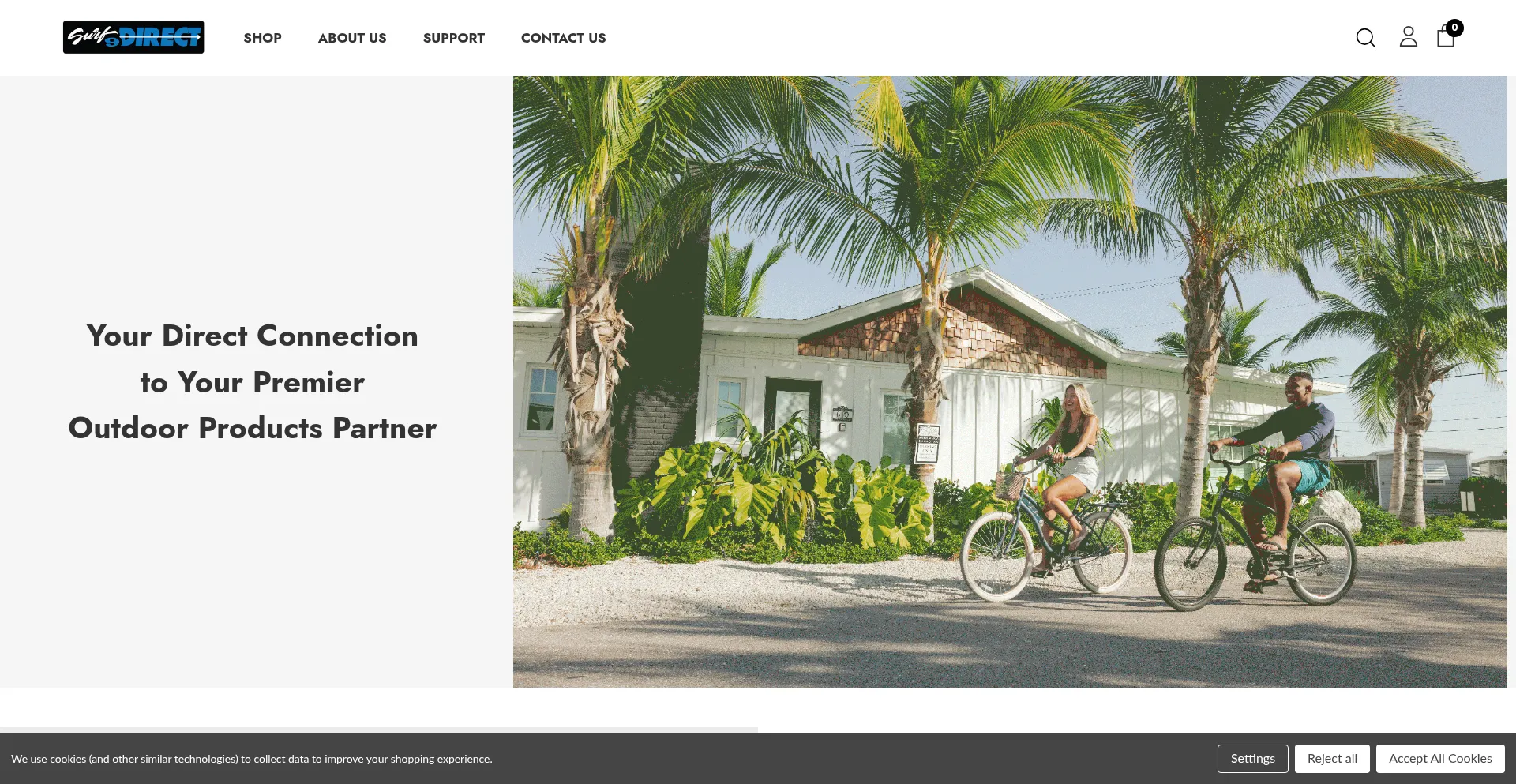 Website screenshot of Surf9direct.com