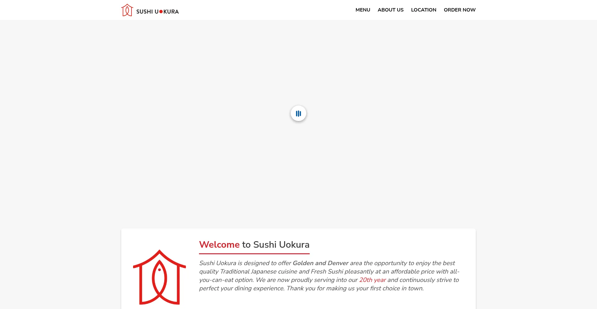 Website screenshot of Sushiuokura.com