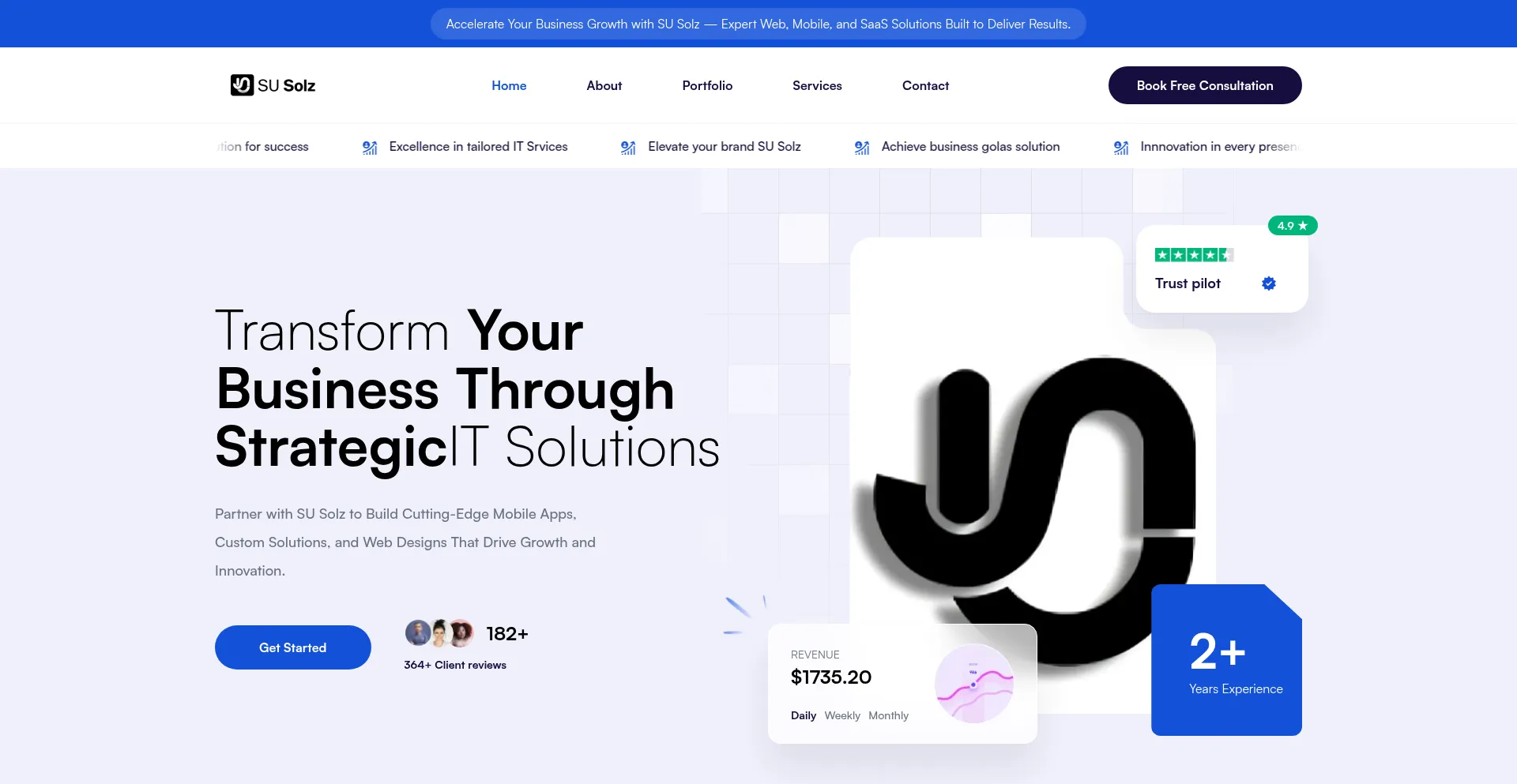 Website screenshot of Susolz.com