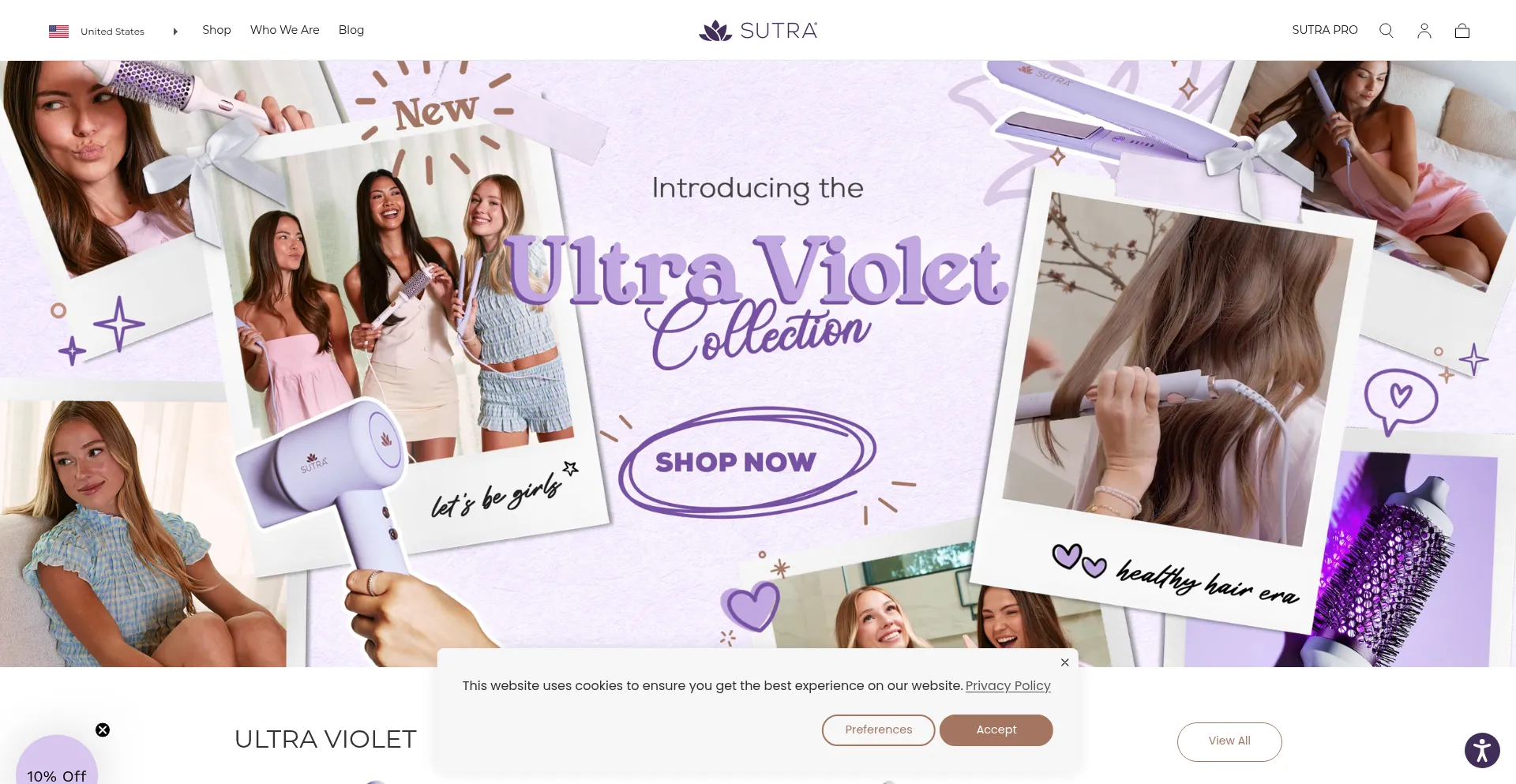 Sutrabeauty.com Screenshot