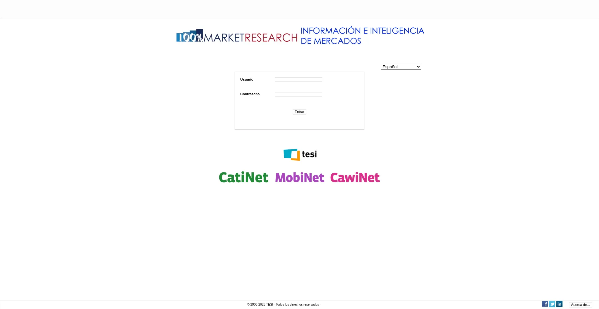 Website screenshot of Svr100mr.tesintegra.net