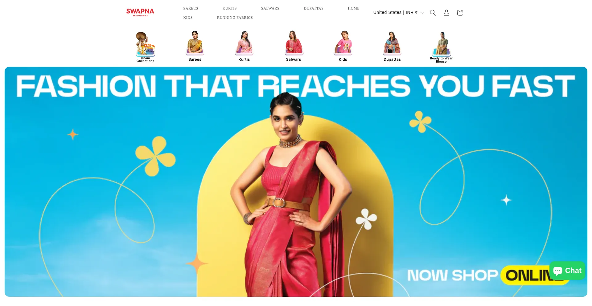 Website screenshot of Swapnawedding.com