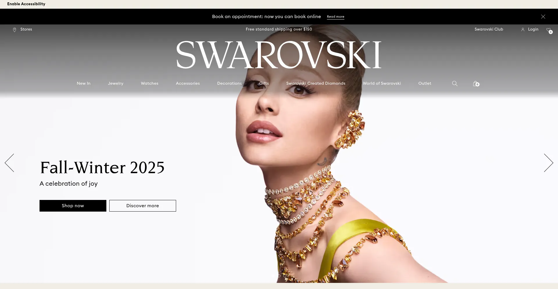 Swarovski.com Screenshot