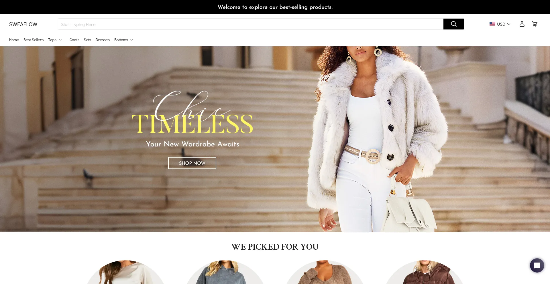 Website screenshot of Sweaflow.com