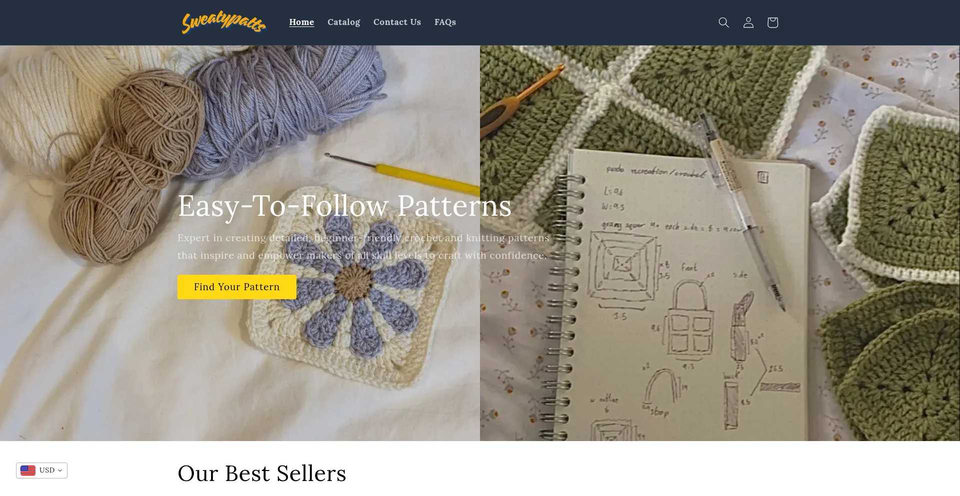 Website screenshot of Sweatypatt.com