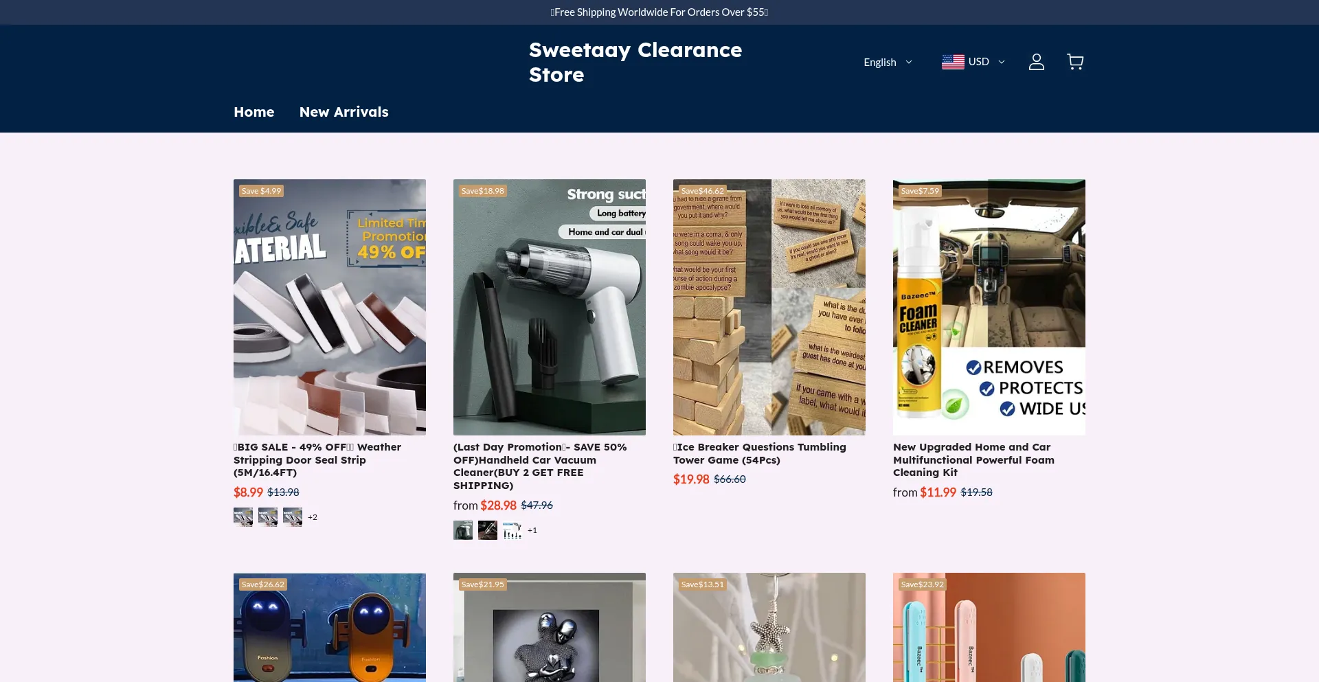 Website screenshot of Sweetaay.com