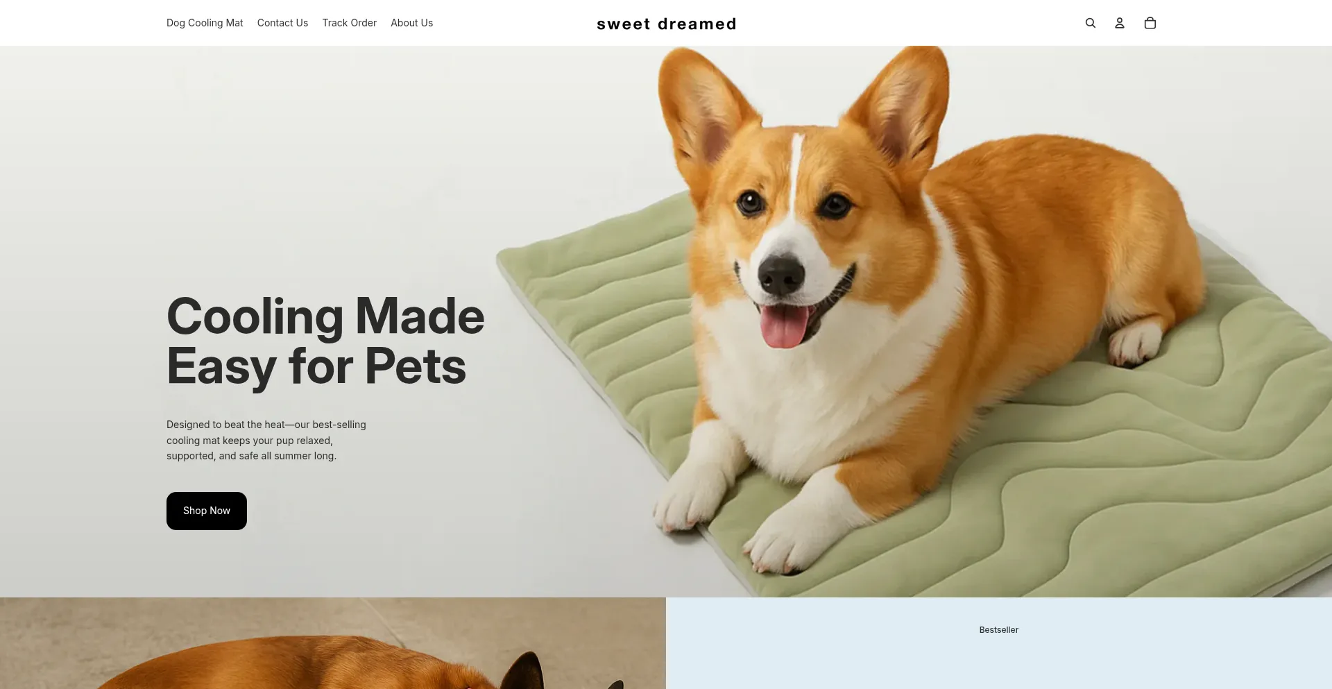 Website screenshot of Sweetdreamed.com