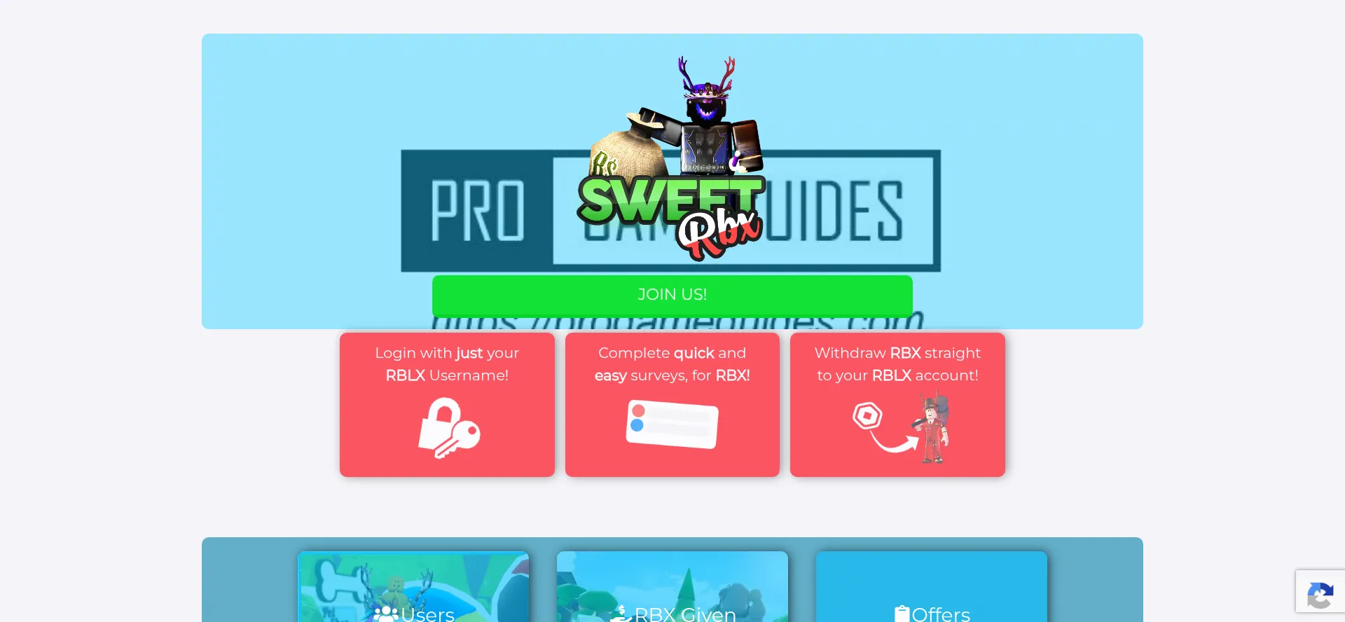 Website screenshot of Sweetrbx.com