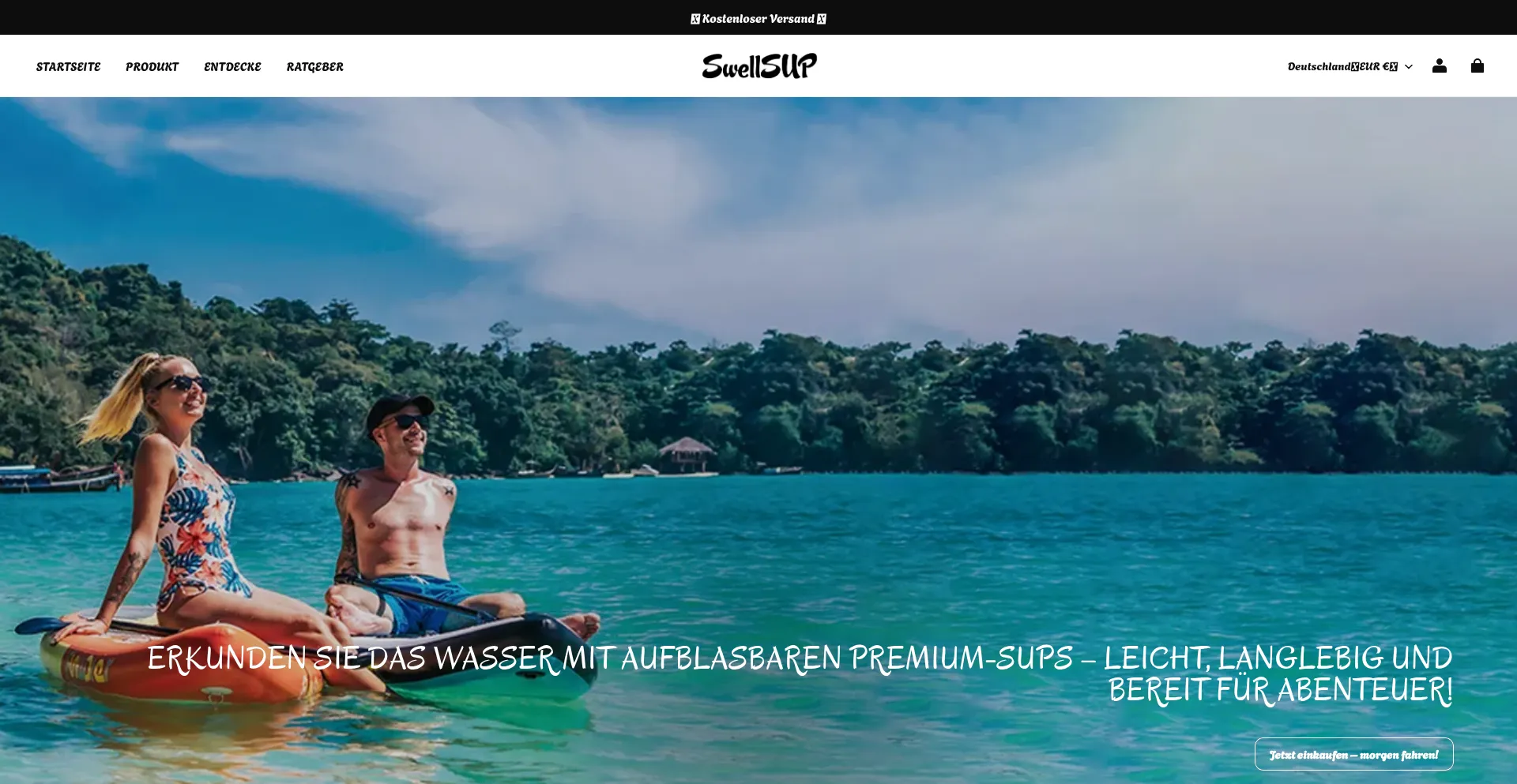 Website screenshot of Swellsup.com