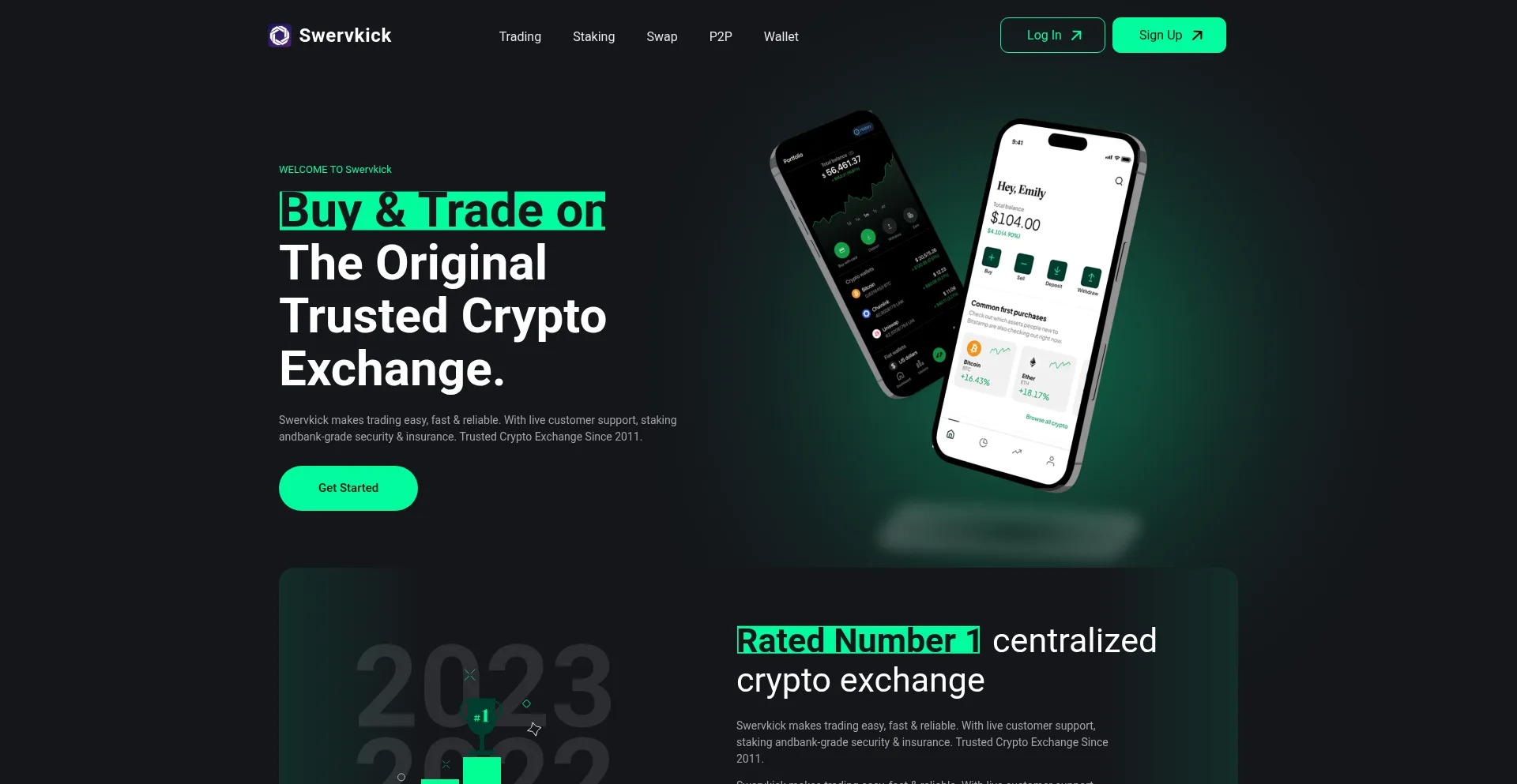 Website screenshot of Swervkick.com