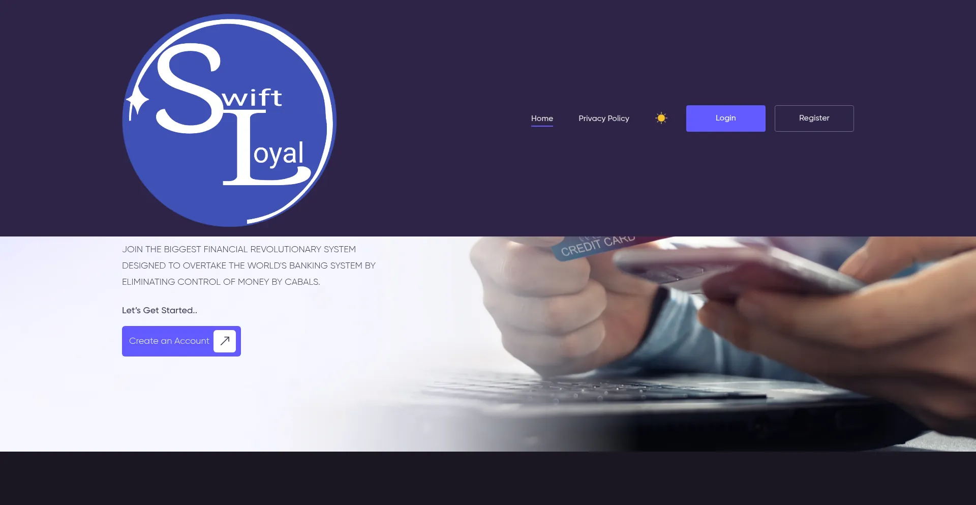 Website screenshot of Swift-loyal.com