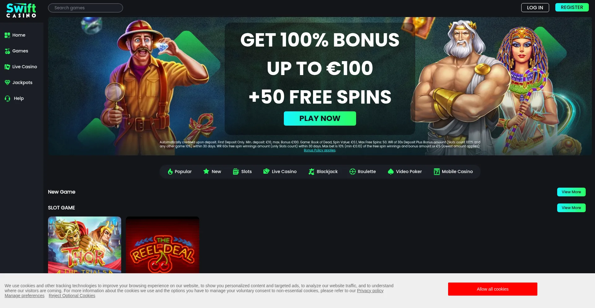 ¿És Seguro y Confiable Swiftcasino.com?