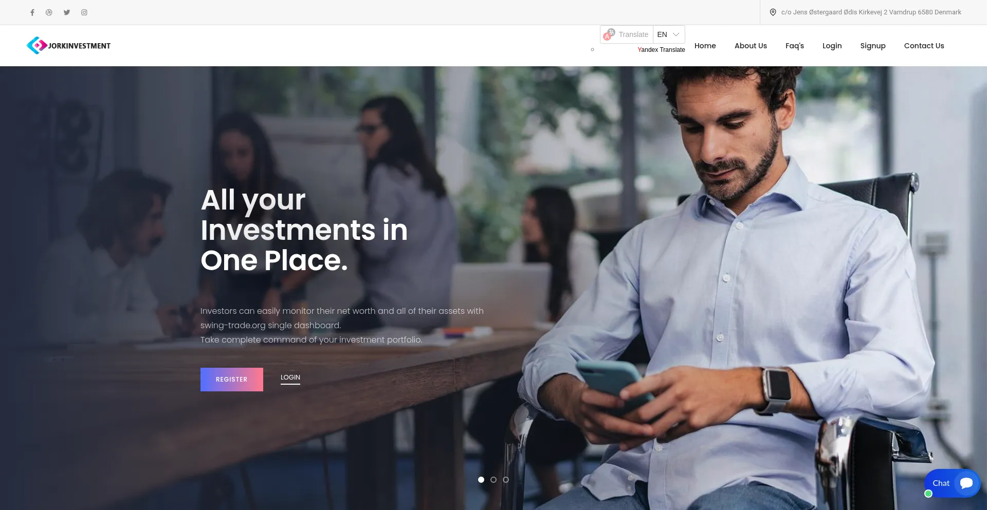 Website screenshot of Swing-trade.org