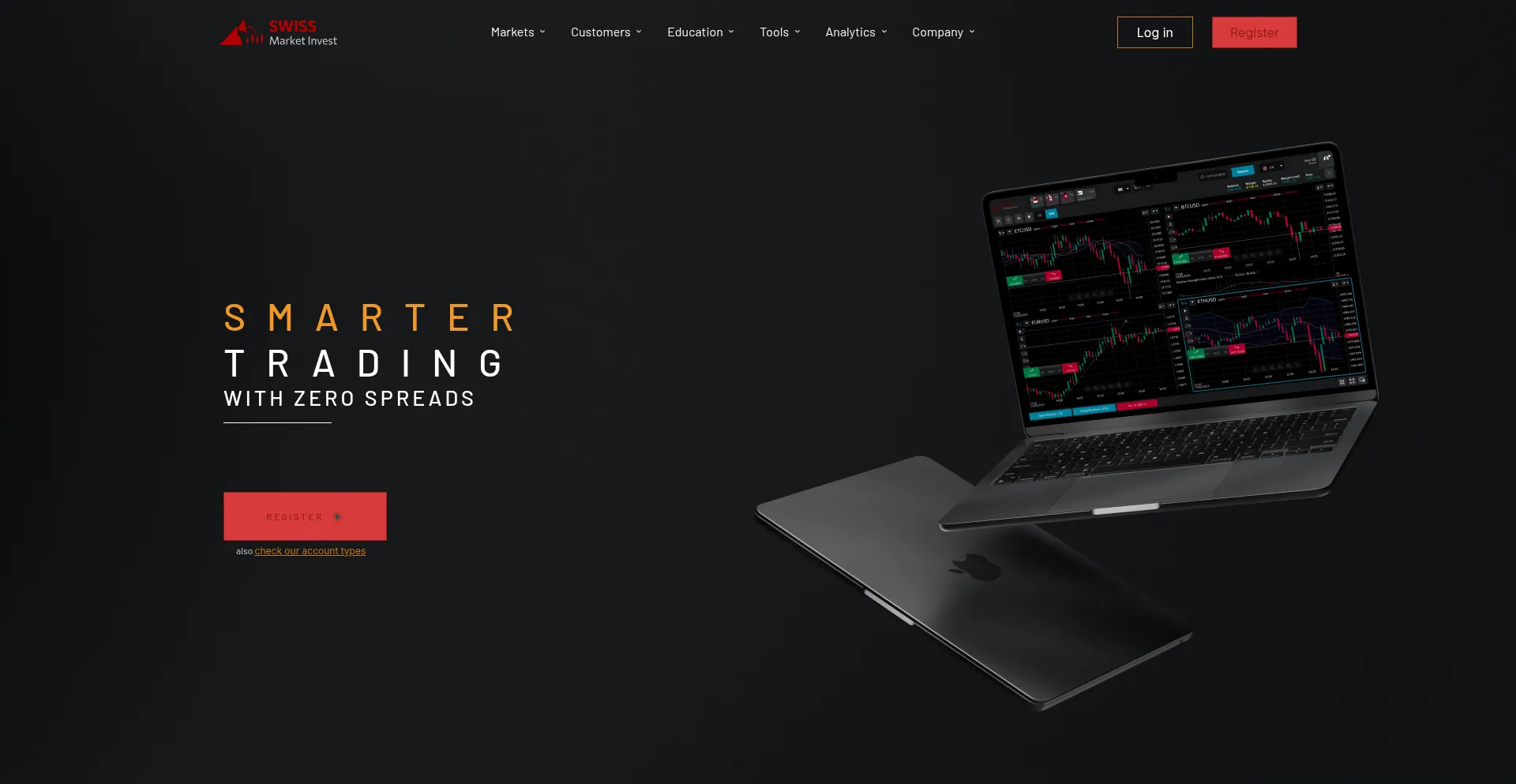 Website screenshot of Swiss-market.org