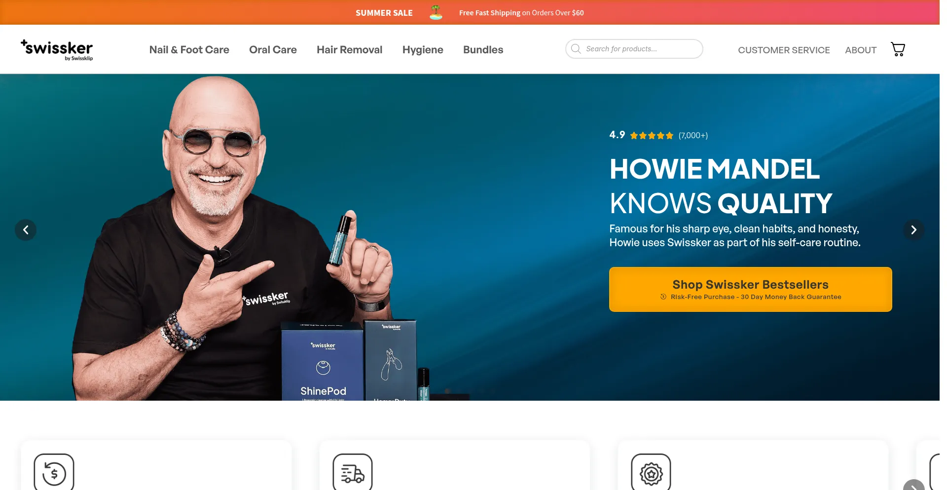 Website screenshot of Swissklip.com