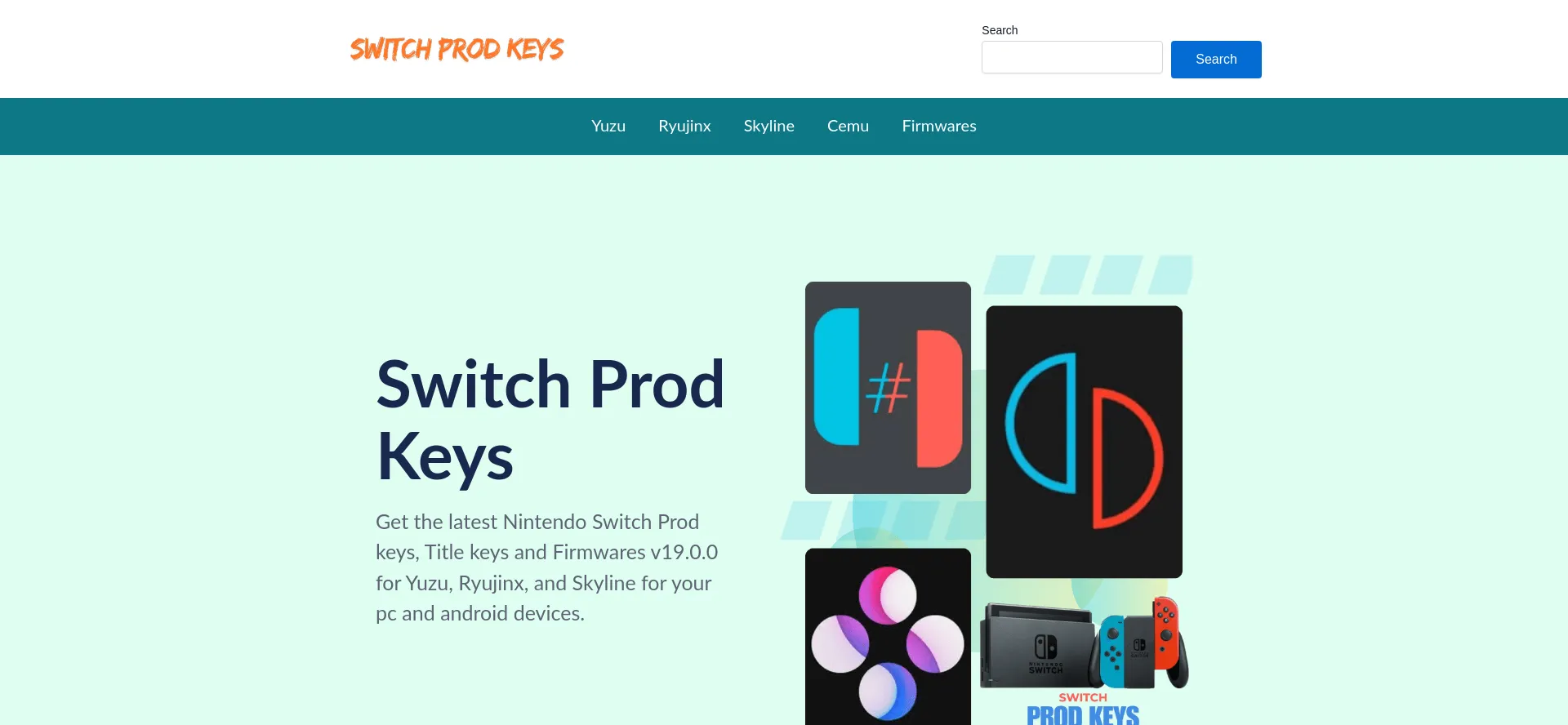 Website screenshot of Switchprodkeys.net