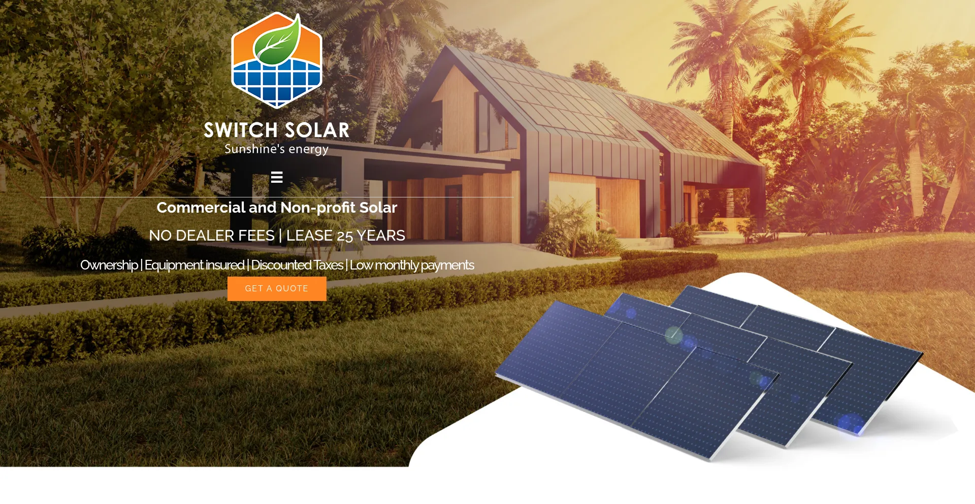 Website screenshot of Switchsolarusa.com