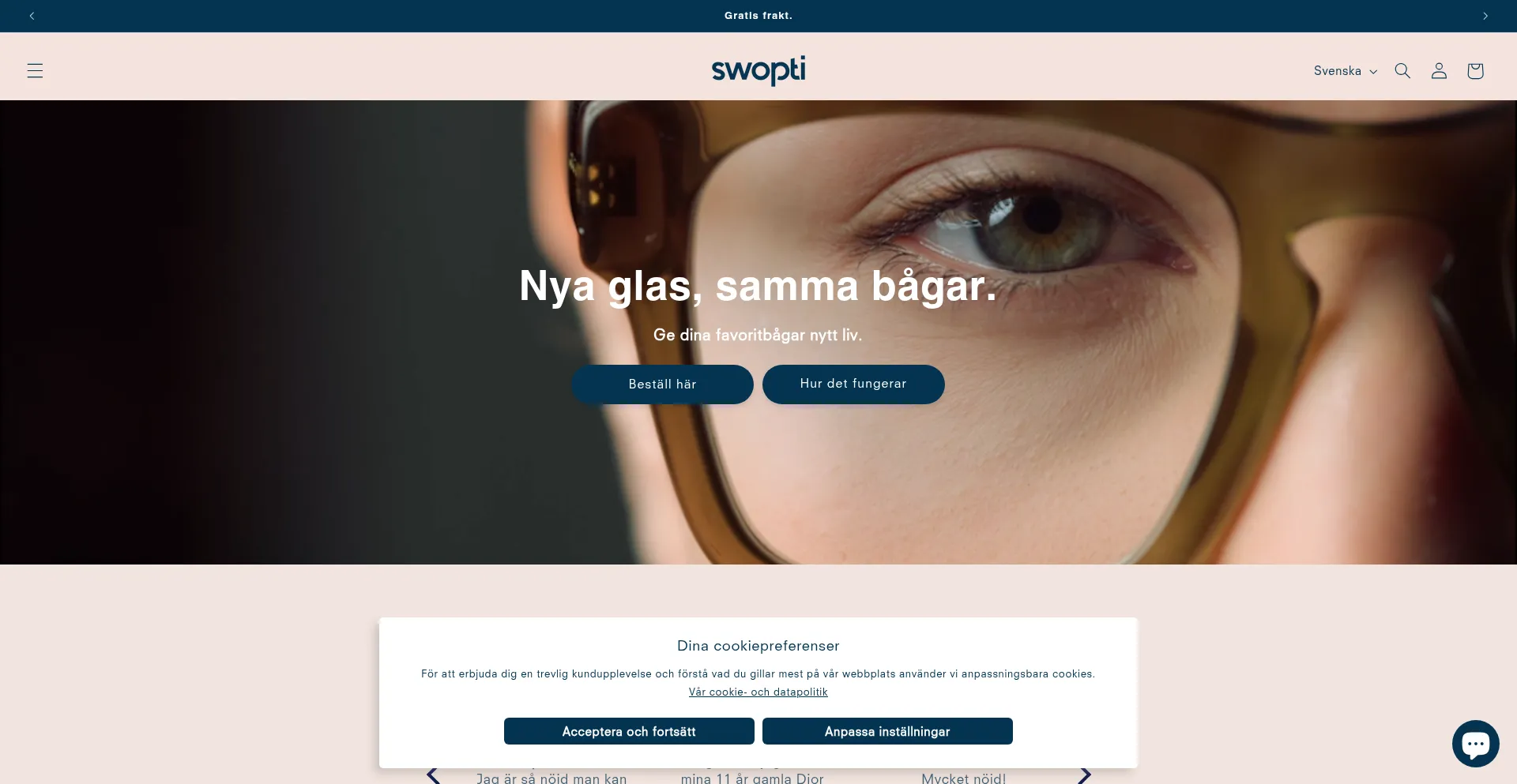 Website screenshot of Swopti.co