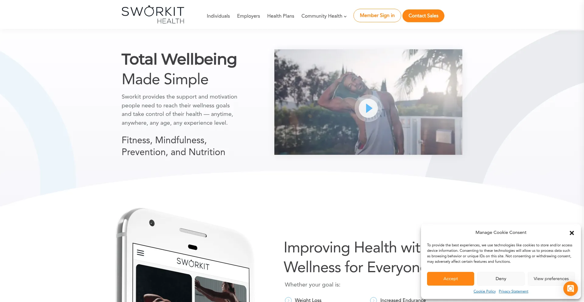 Sworkit.com Screenshot
