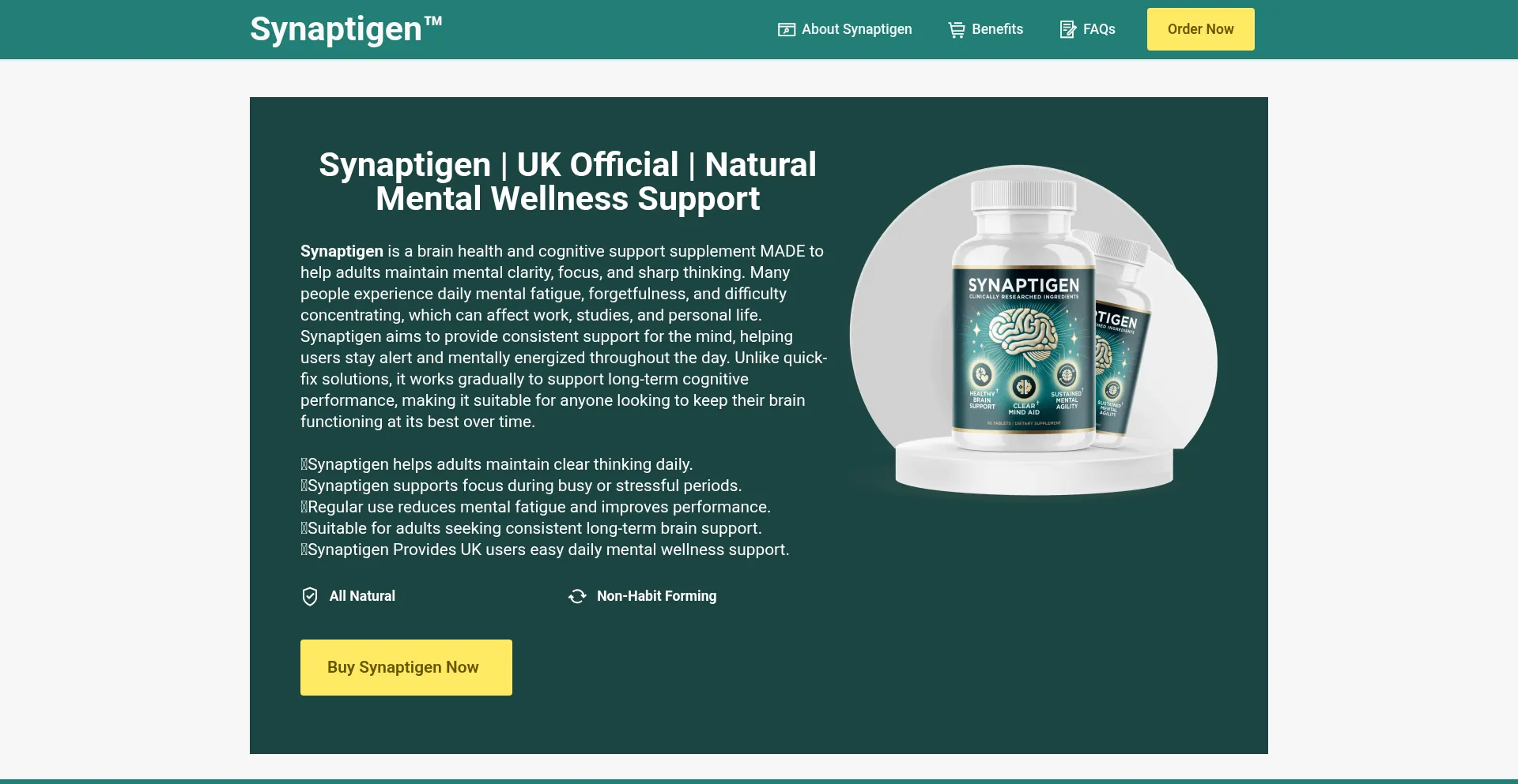 ¿És Seguro y Confiable Synaptigen.uk?
