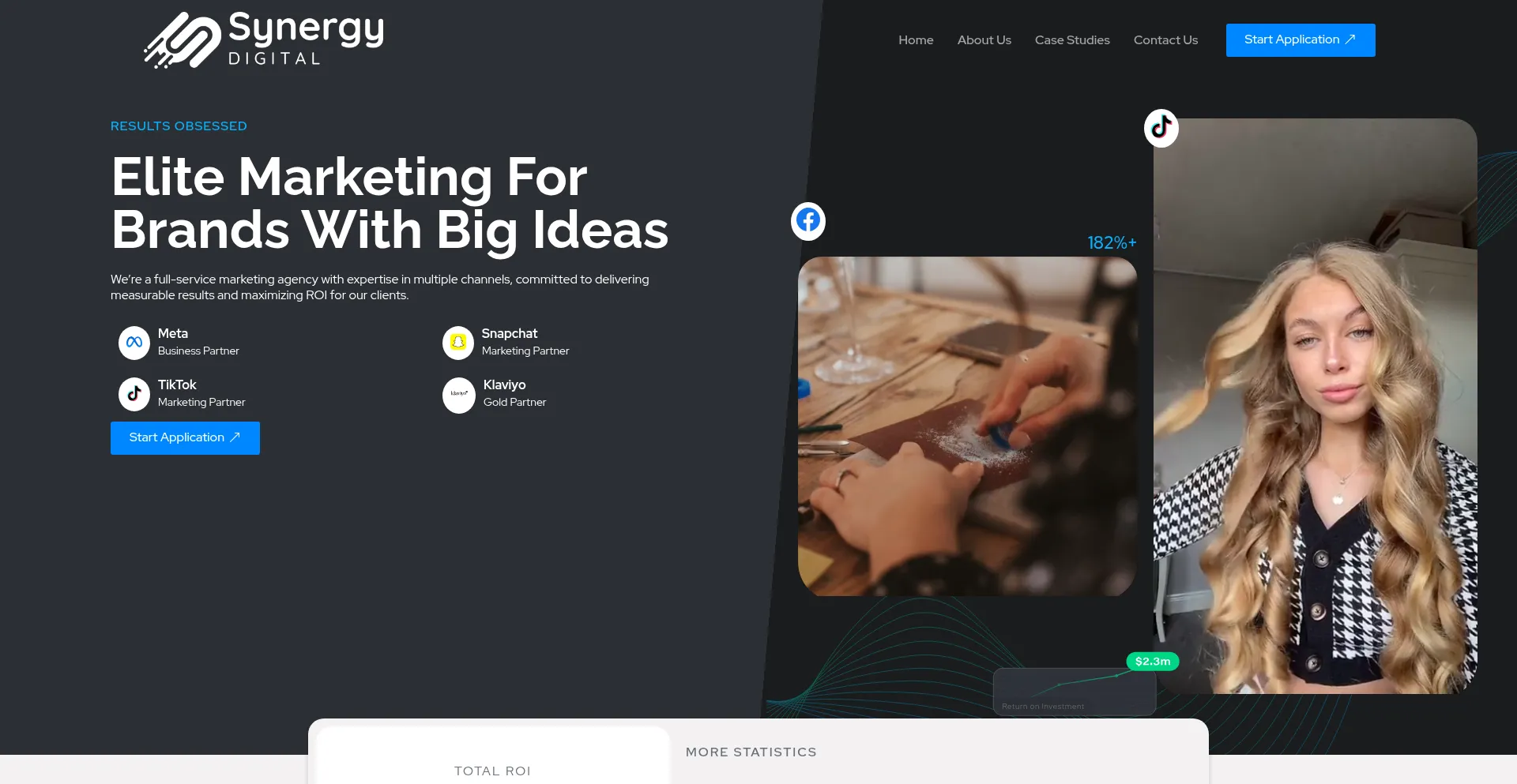 Website screenshot of Synergydigital.media