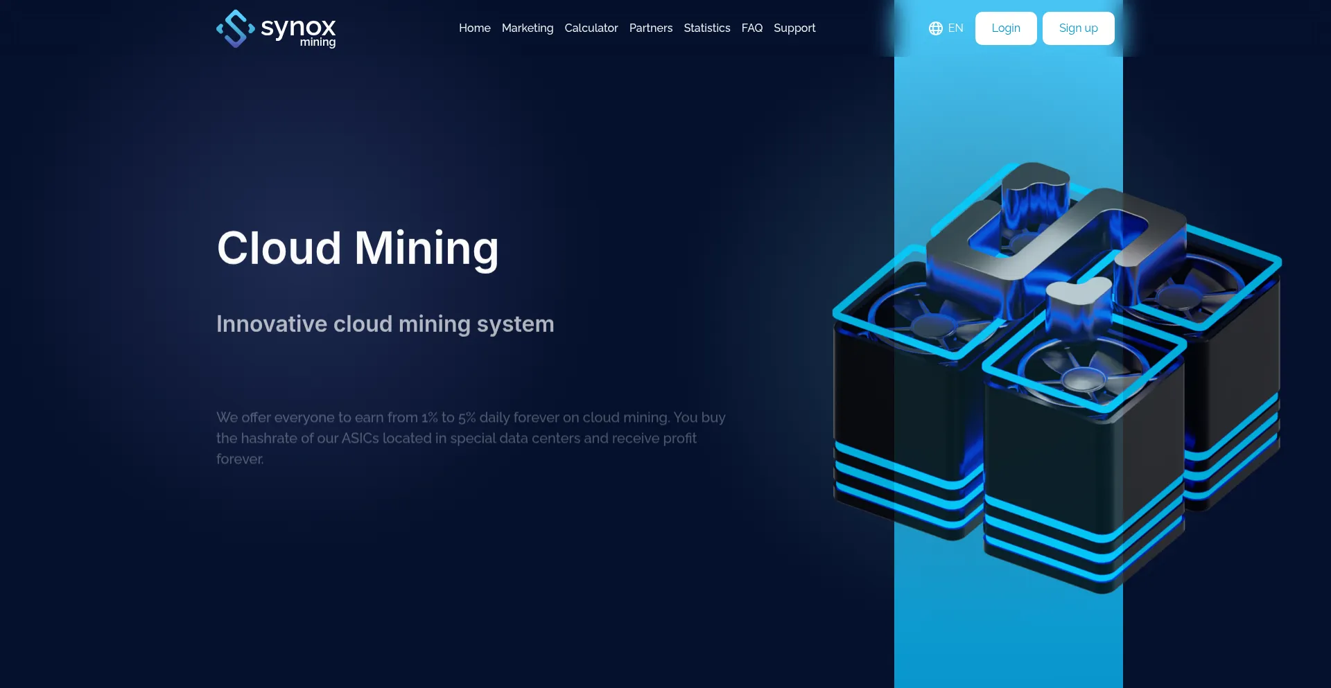 Website screenshot of Synox.cc