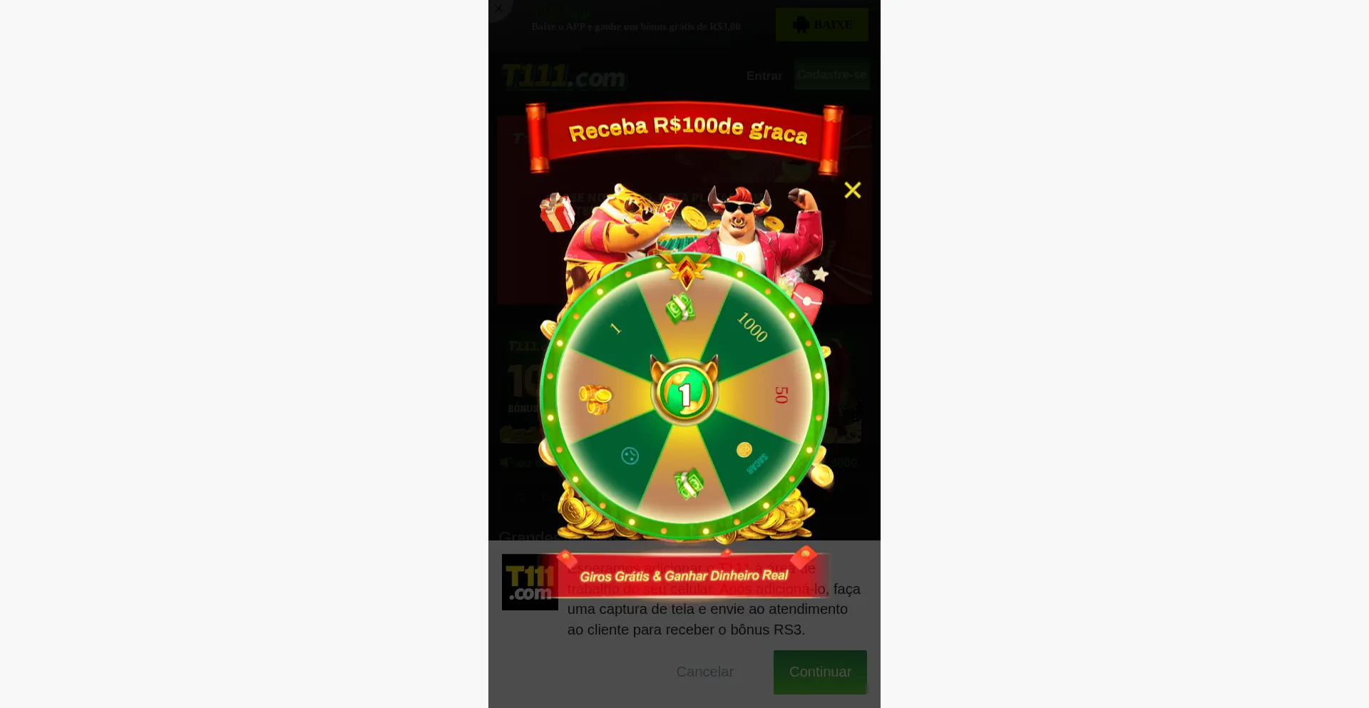 Website screenshot of T111.com
