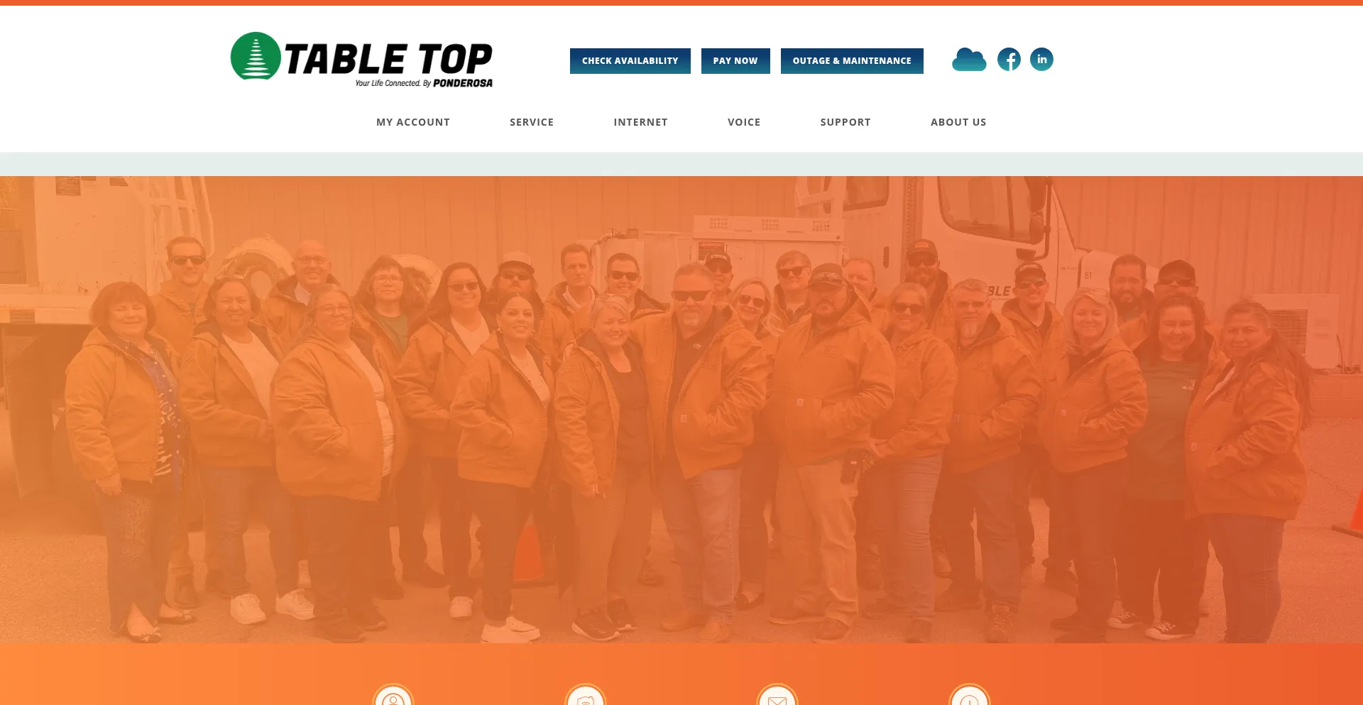 Website screenshot of Tabletoptelephone.com