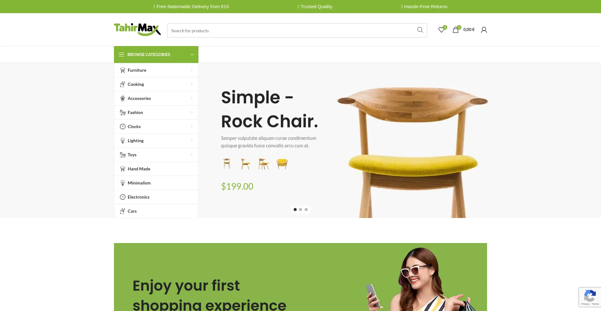Website screenshot of Tahirmax.de