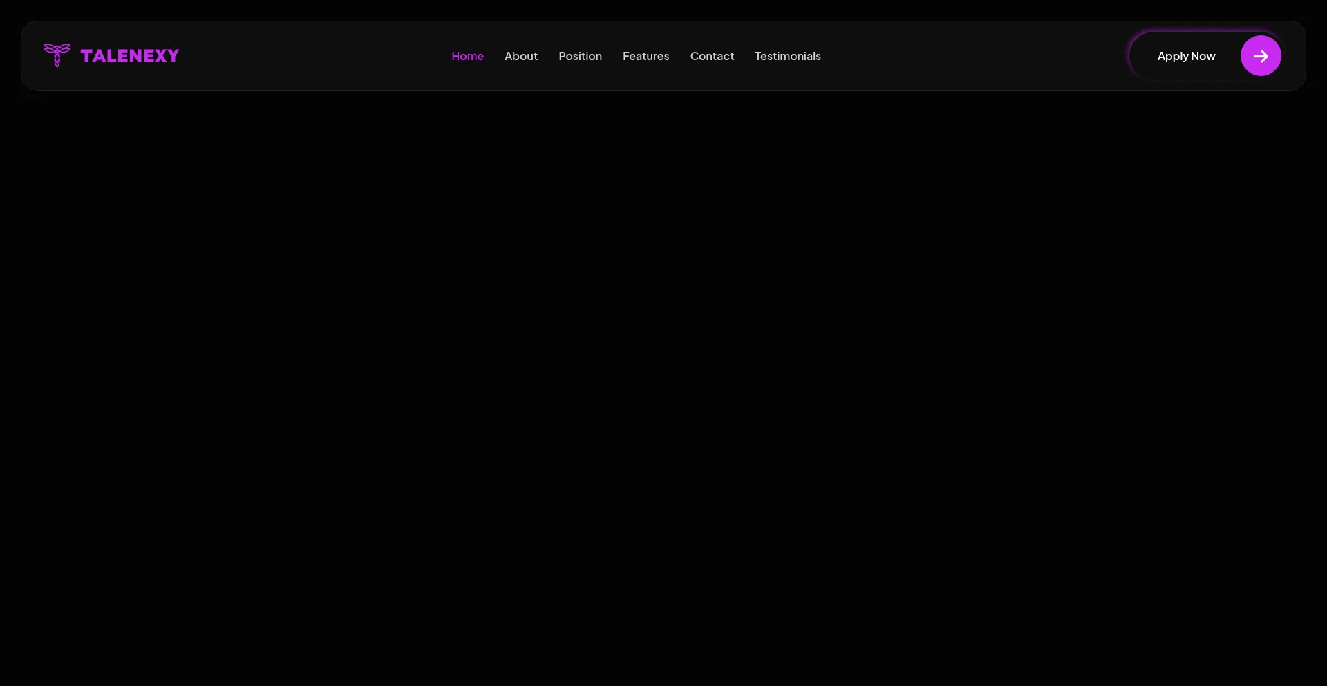 Website screenshot of Talenexy.com