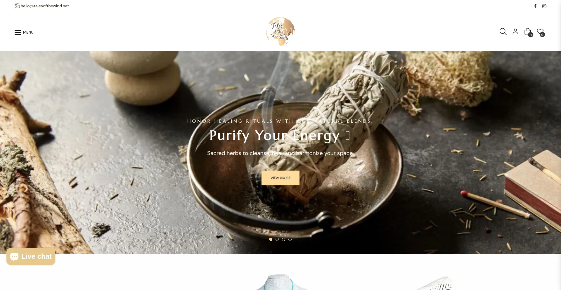 Website screenshot of Talesofthewind.net