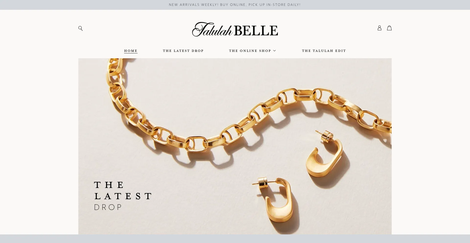 Website screenshot of Talulahbelle.com