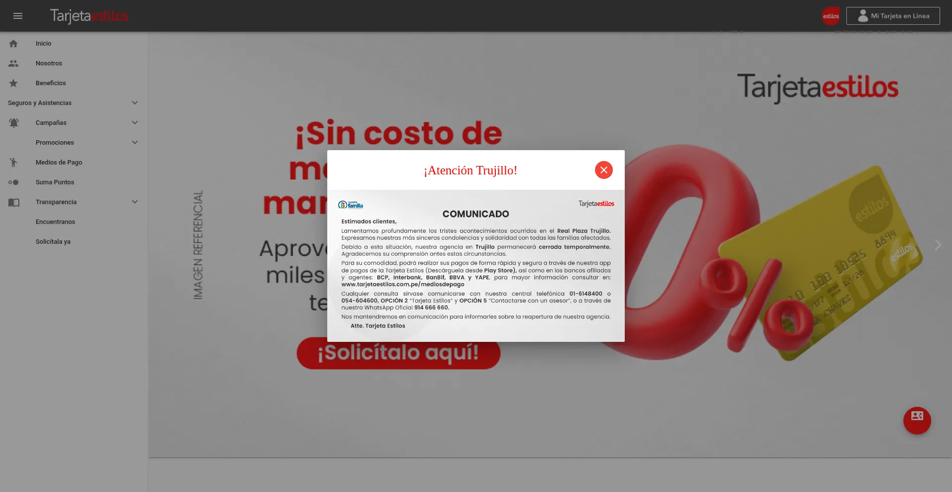 Tarjetaestilos.com.pe